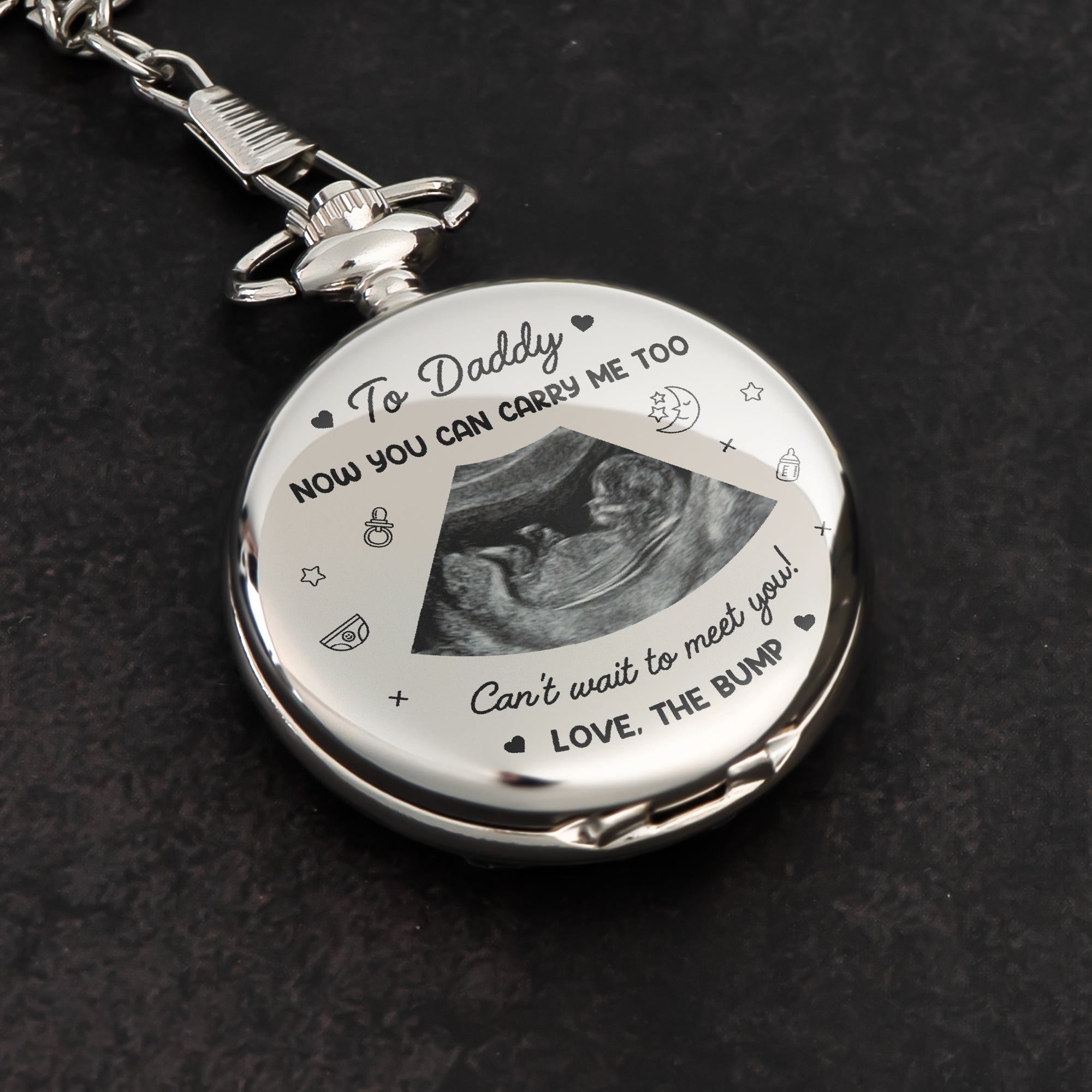 Now You Can Carry Me Too First Father's Day For Dad, Husband - Personalized Pocket Watch