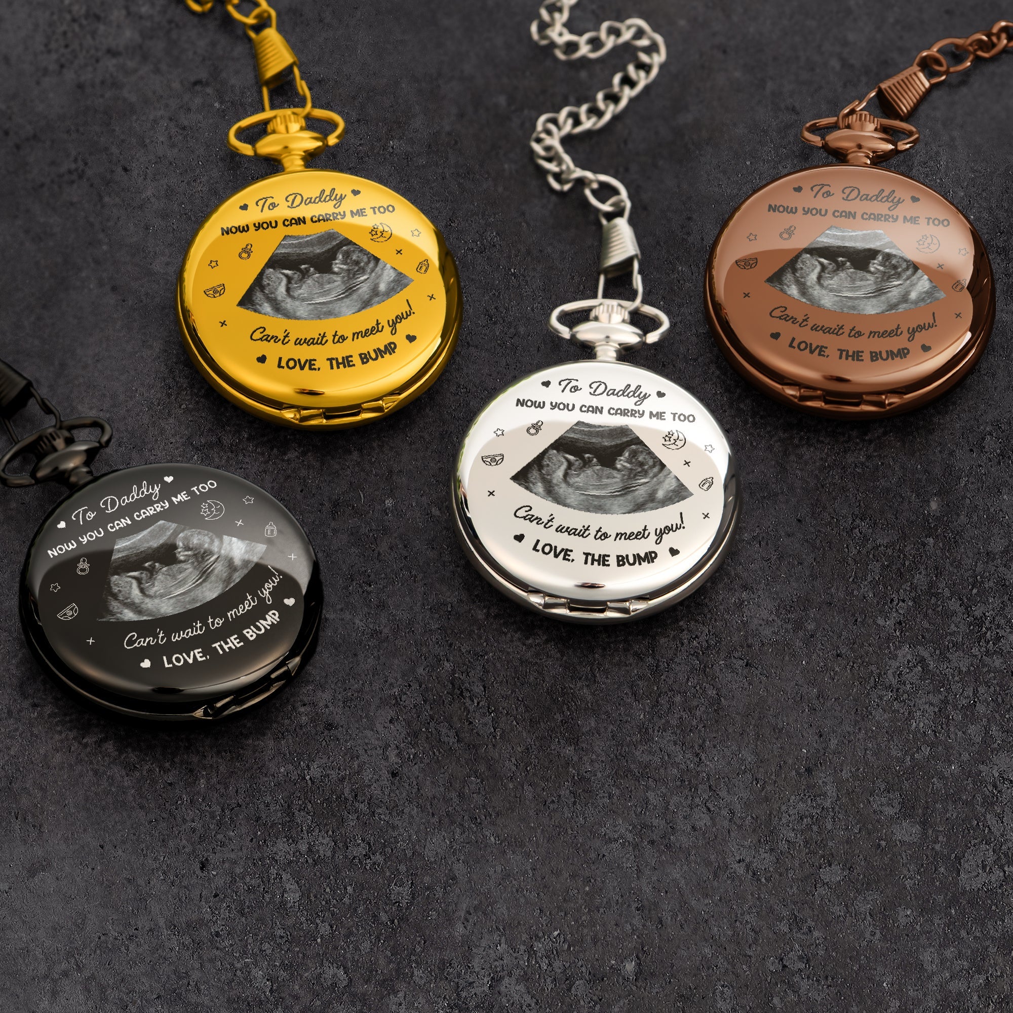 Now You Can Carry Me Too First Father's Day For Dad, Husband - Personalized Pocket Watch