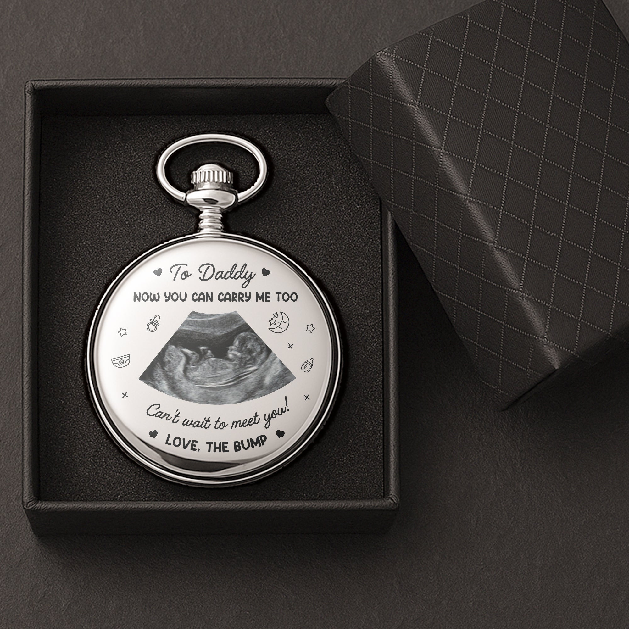 Now You Can Carry Me Too First Father's Day For Dad, Husband - Personalized Pocket Watch