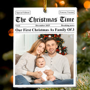 Our First Christmas As, For 1st Baby, New Parents, New Grandparents - Personalized Acrylic Photo Ornament