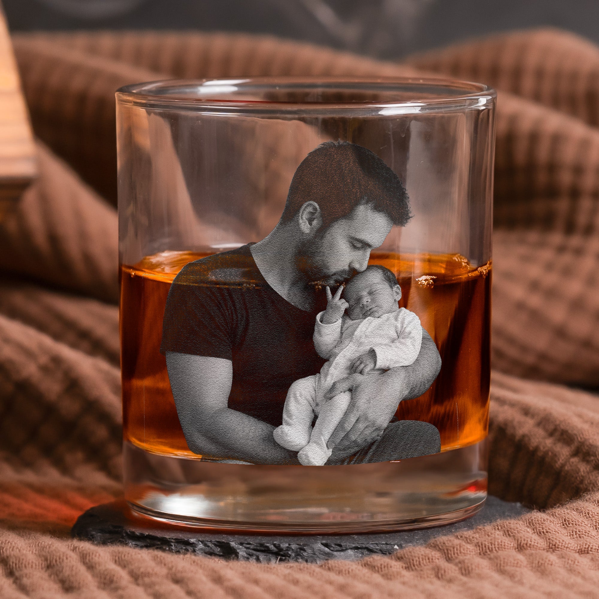 Our First Father’s Day Together - First Father's Day Gifts For New Dad - Personalized Whiskey Glass