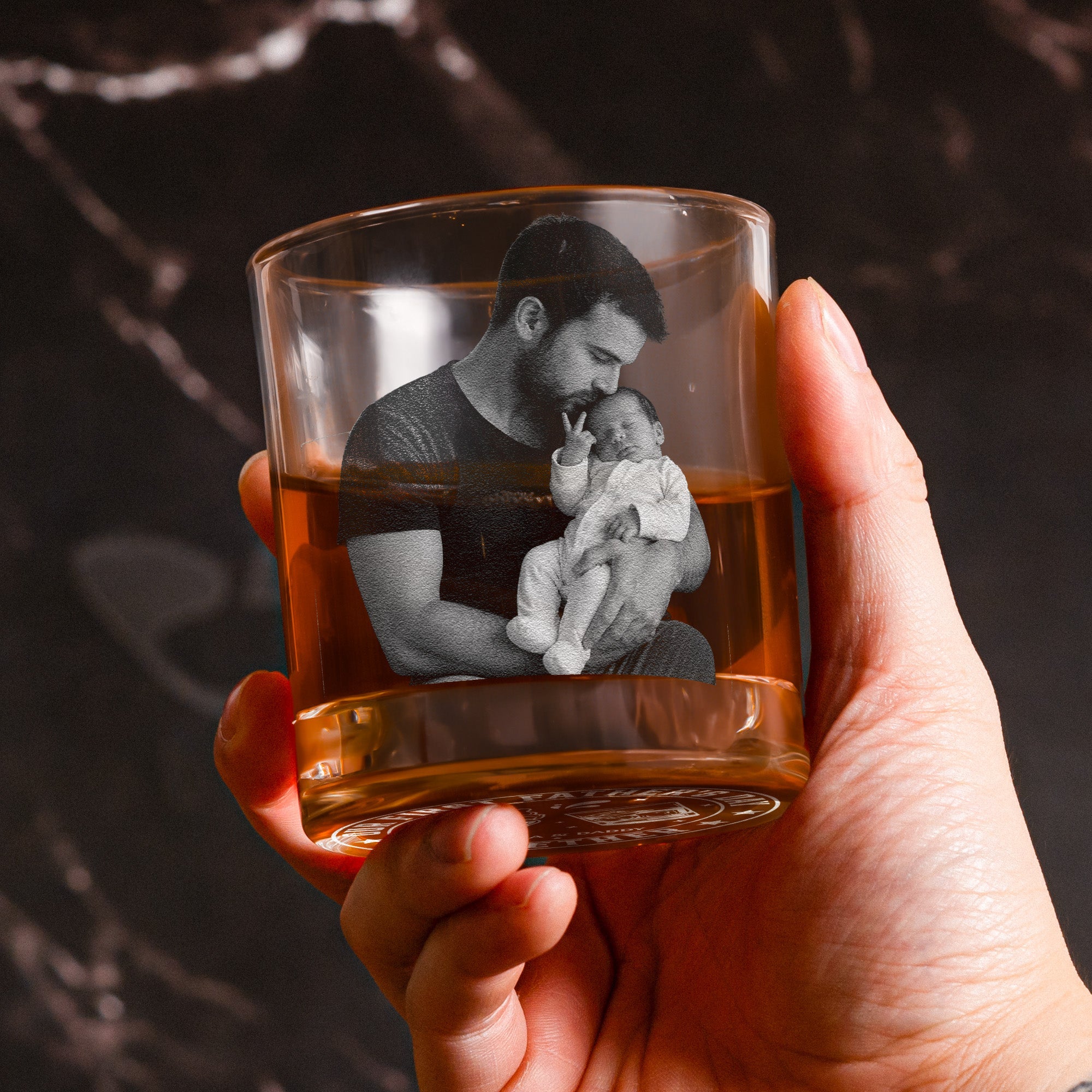 Our First Father’s Day Together - First Father's Day Gifts For New Dad - Personalized Whiskey Glass