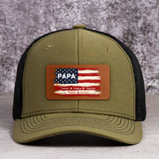 Patriotic American Flag Gift For Him Grandpa Dad - Personalized Cap