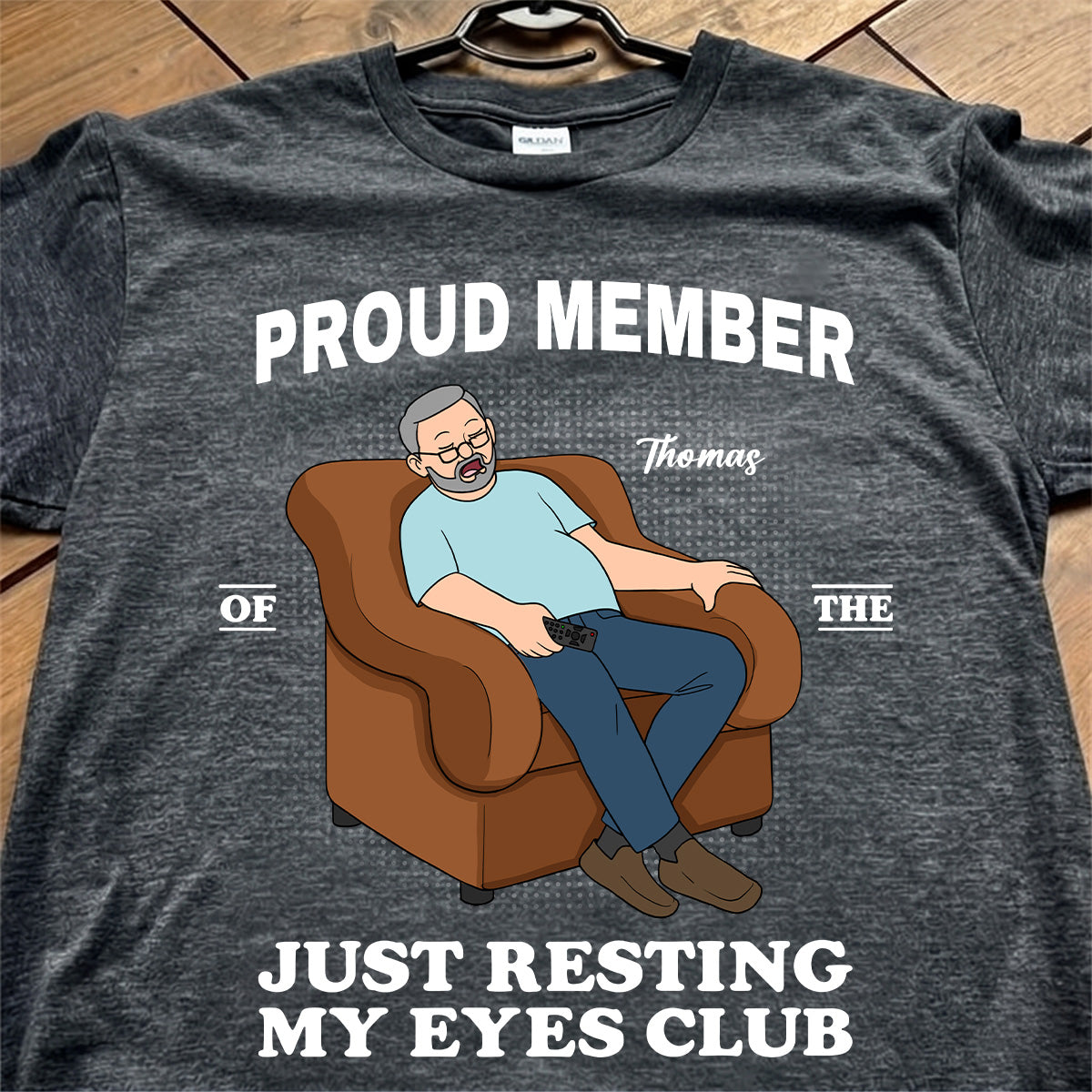 Proud Member Of Just Resting My Eyes Club - Personalized Shirt - Funny Father's Day Gift For Husband, Dad