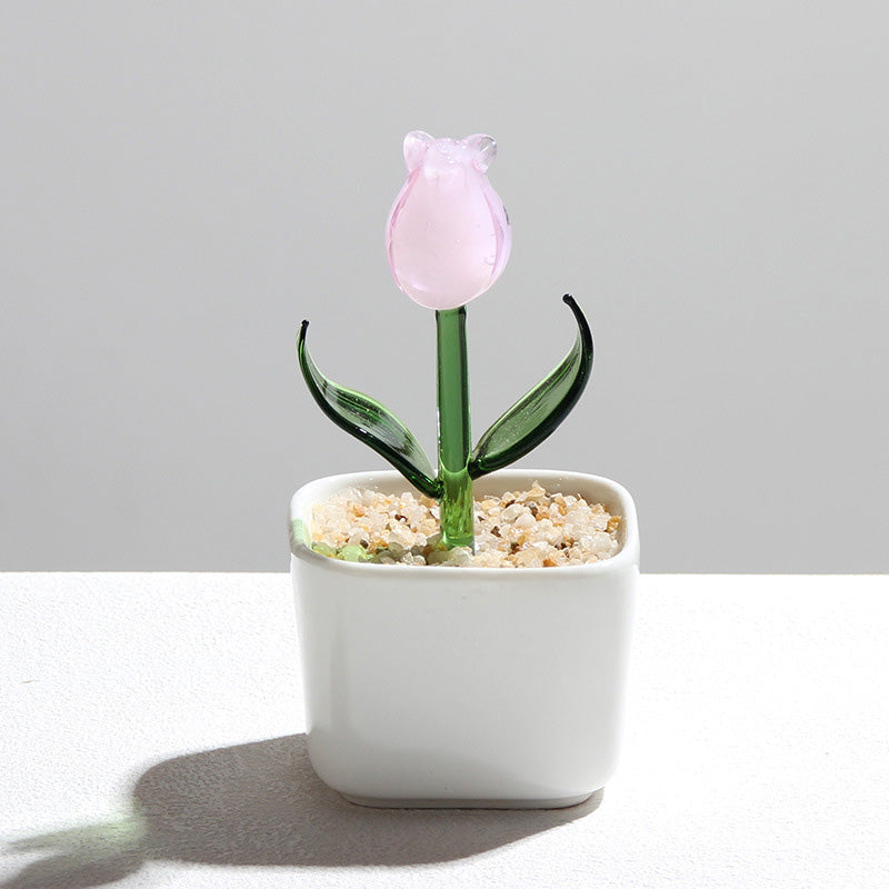Custom Glass Flower Pot – Personalized Mother's Day Gift