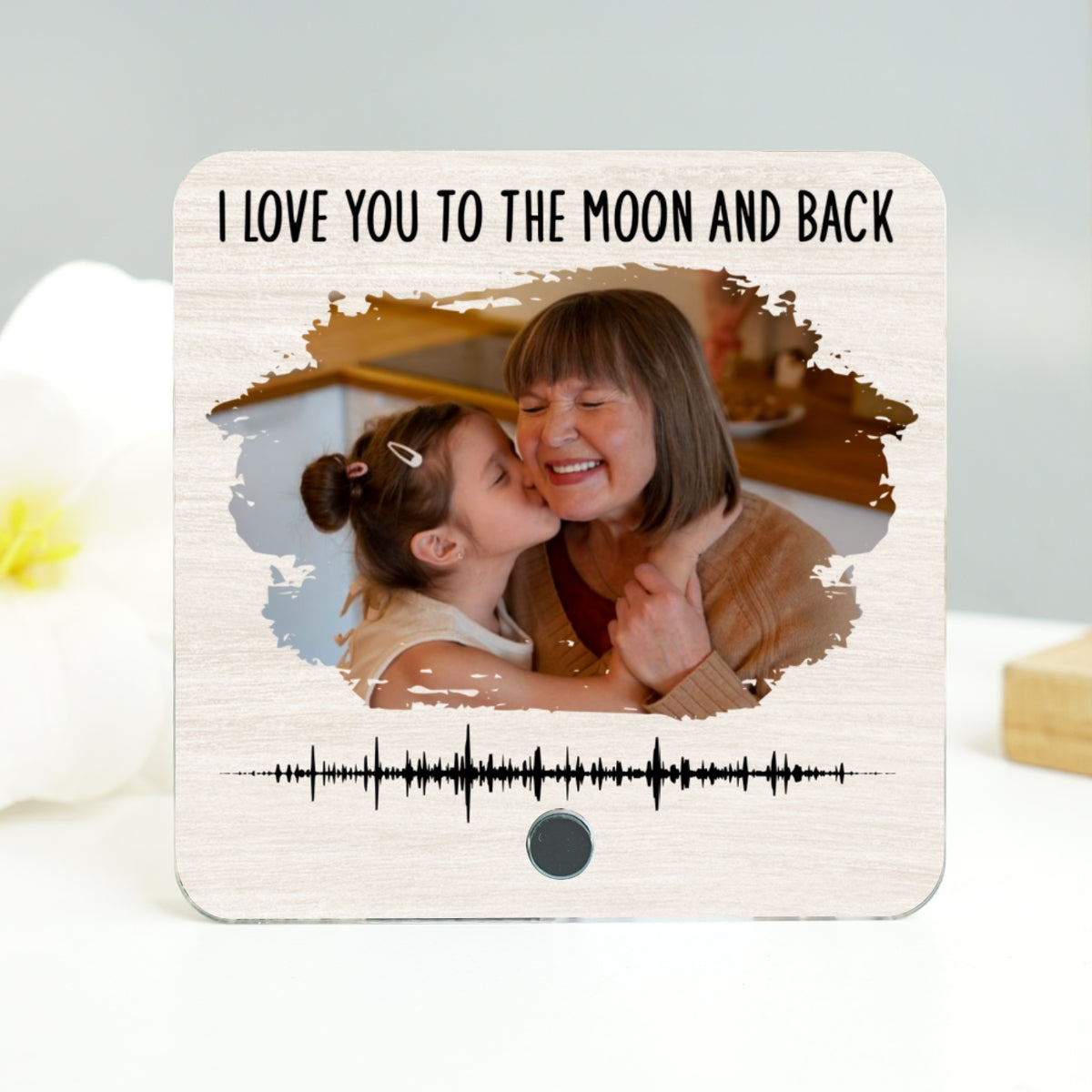 Voice Recording Memo Unique Keepsake For Mom Grandma Personalized Music Fridge Magnet, Gift