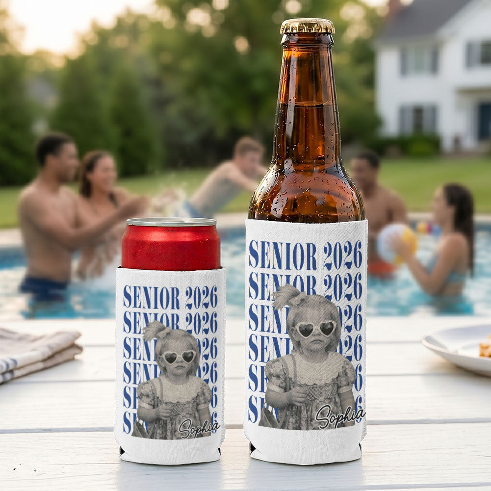 Senior Custom Vintage Photo - Personalized Can Cooler