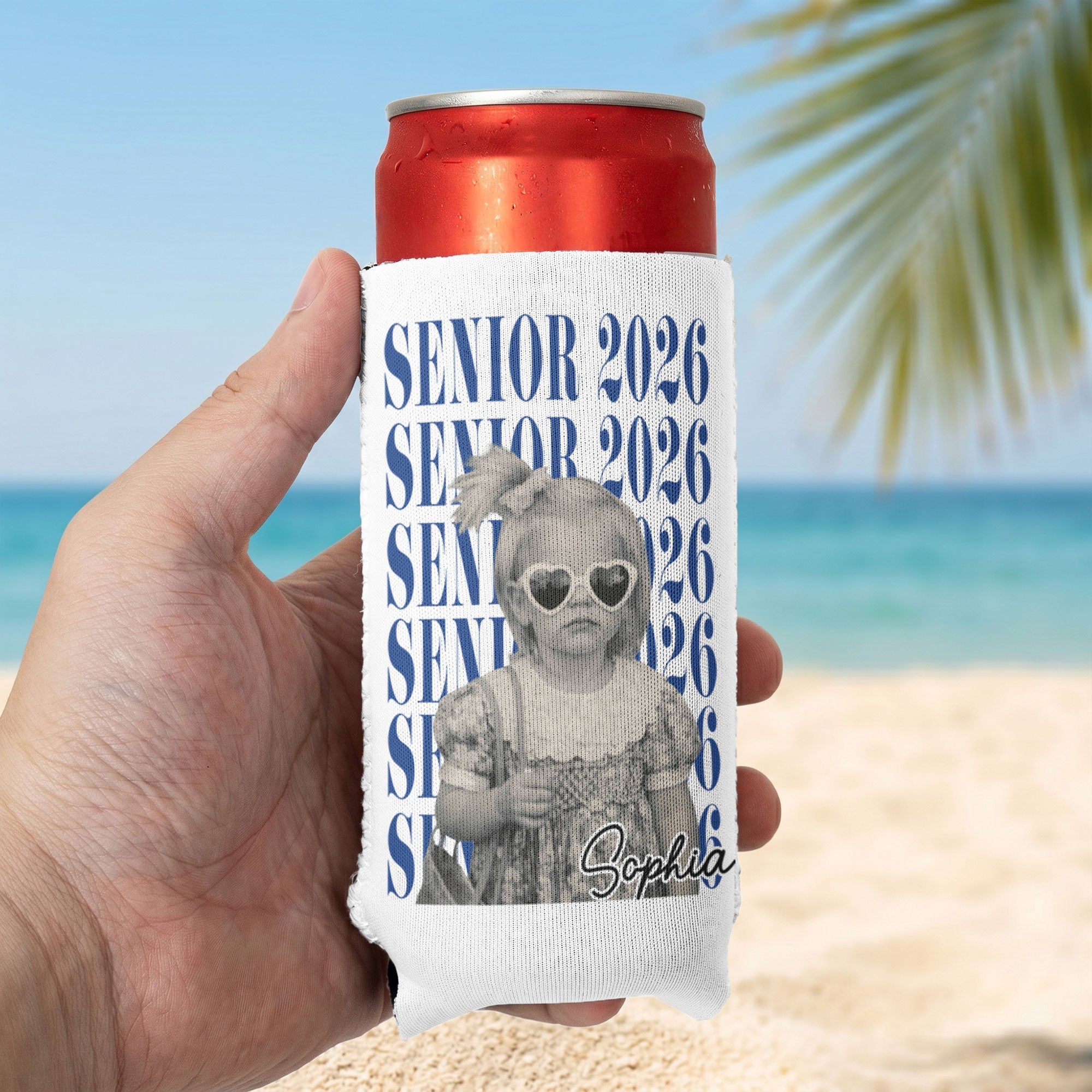 Senior Custom Vintage Photo - Personalized Can Cooler