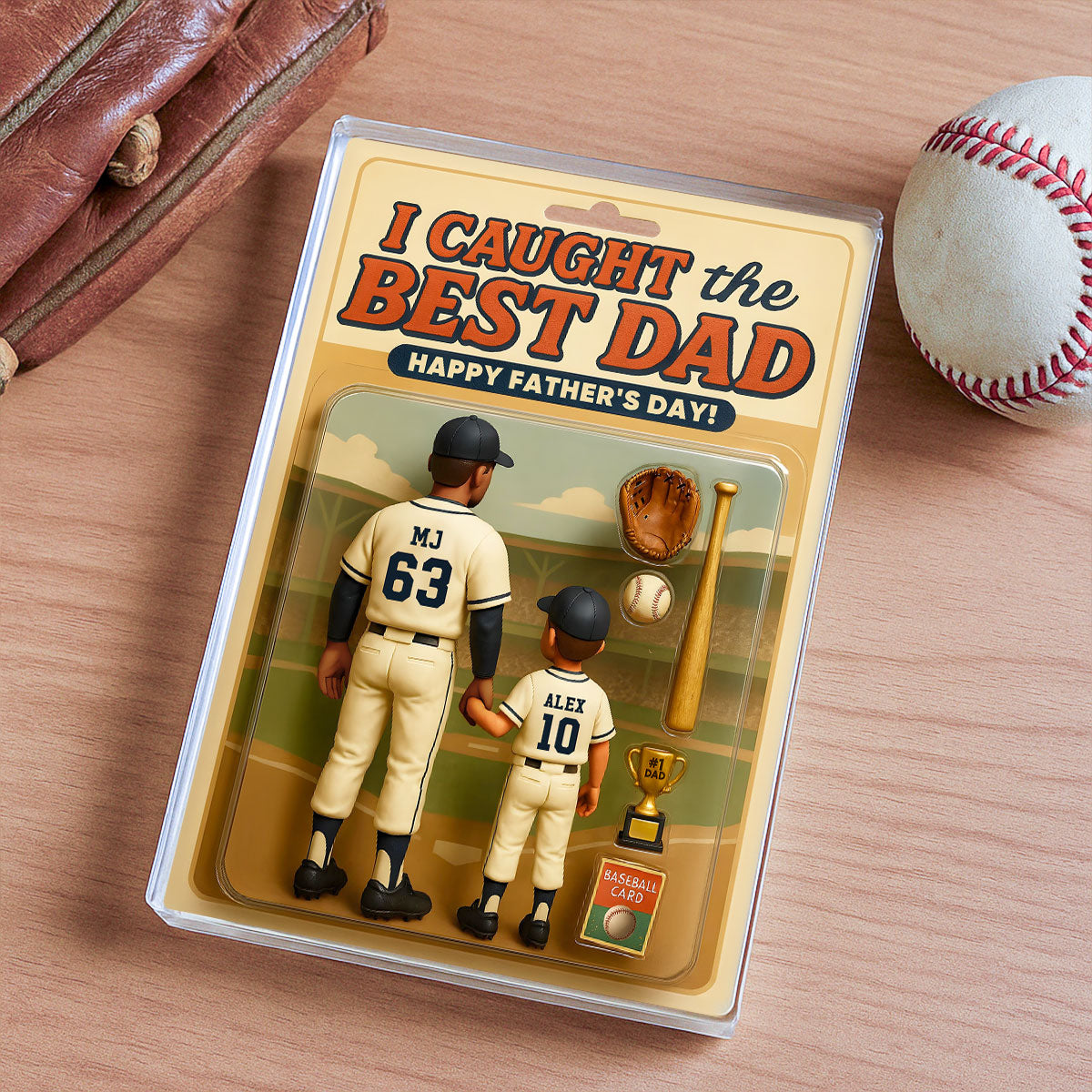 We Caught the Best Dad, Grandpa Baseball - Personalized Acrylic Block Plaque - Gift For Dad, Gift For Husband, Gift For Grandpa