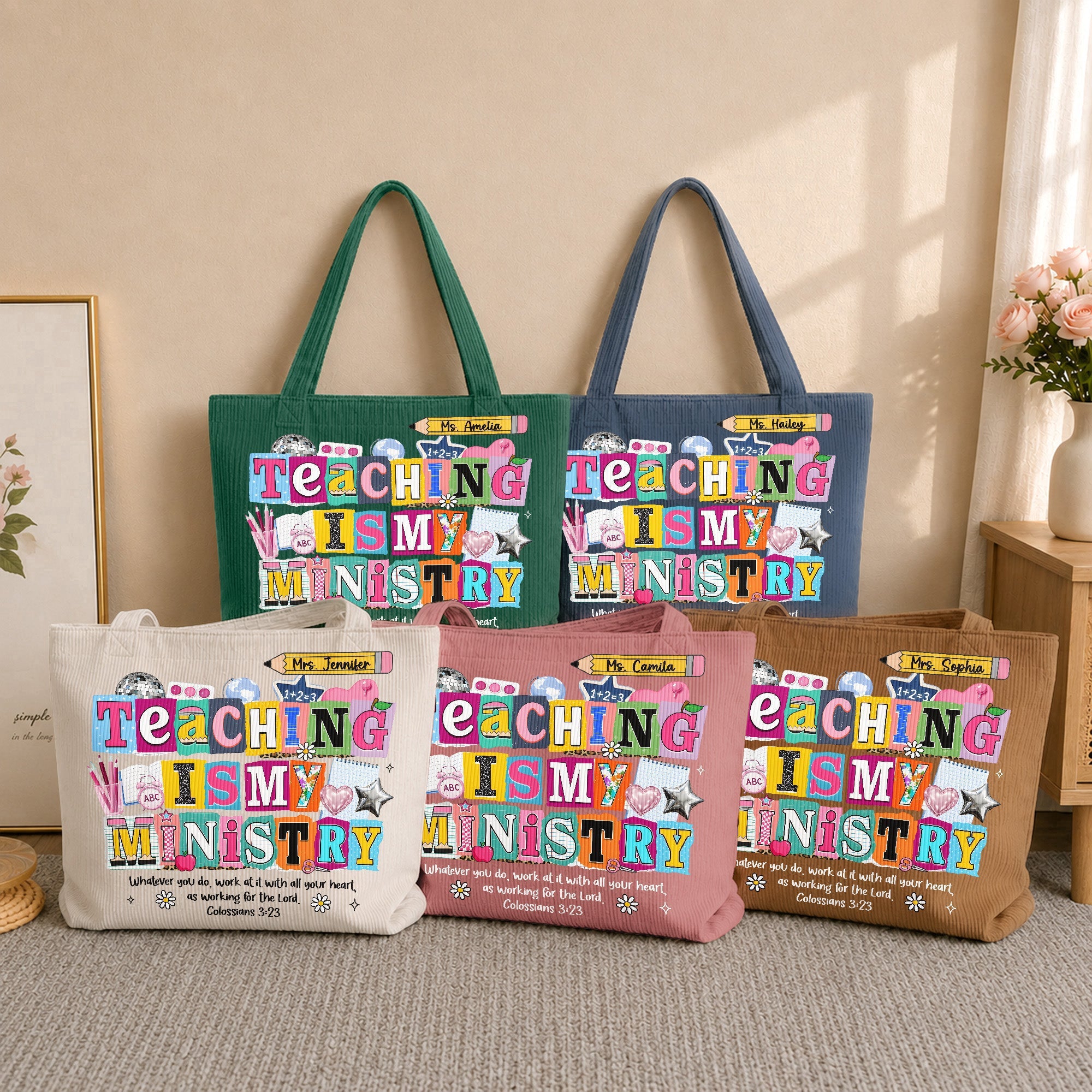 Teaching Is My Ministry - Personalized Tote Bag