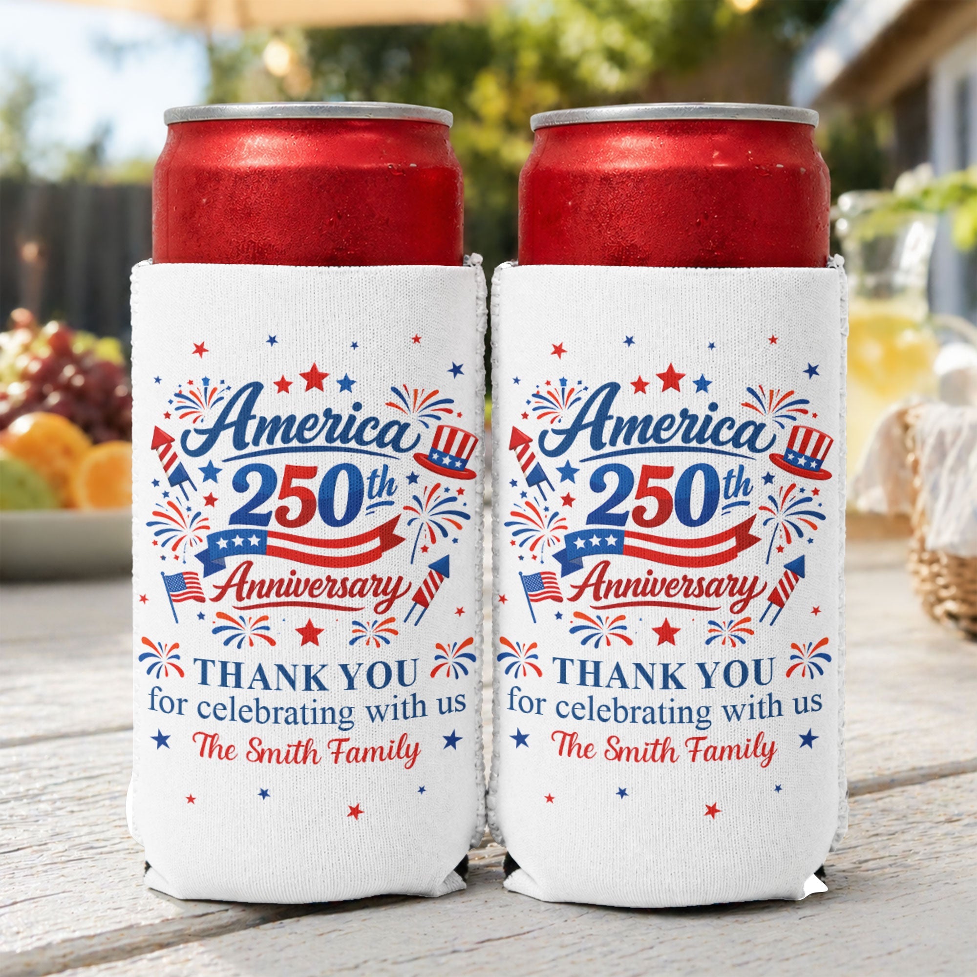 Thank You For Celebrating With Us - Personalized Can Cooler