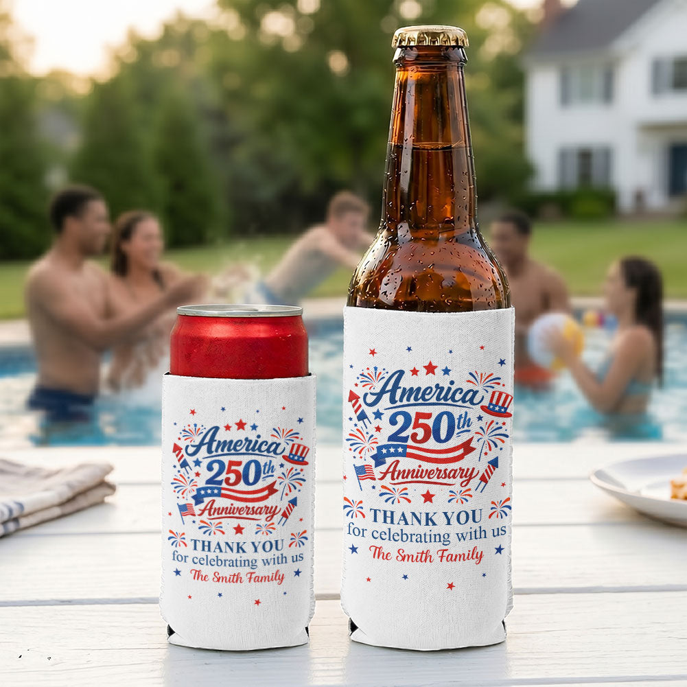 Thank You For Celebrating With Us - Personalized Can Cooler