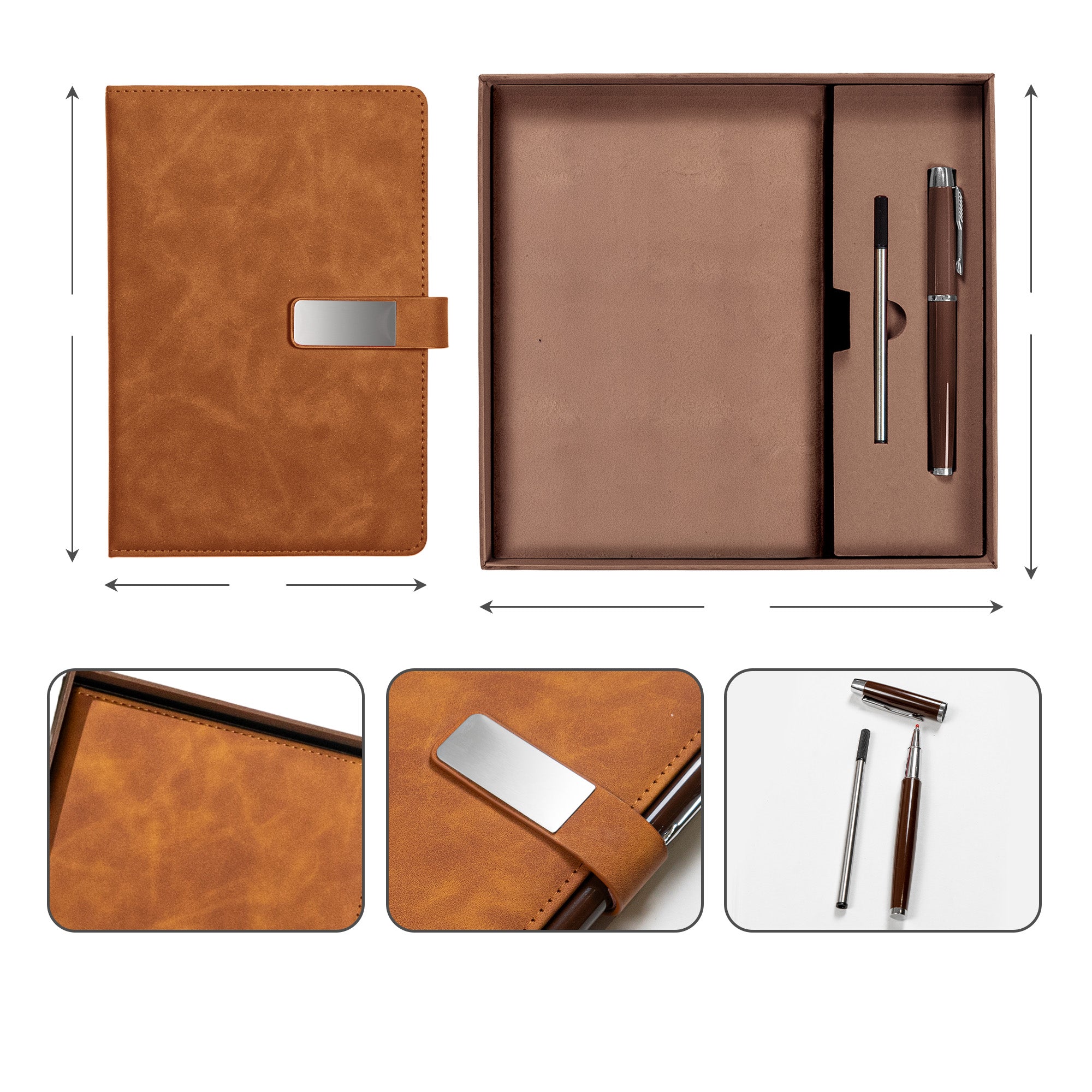 Thank You Gift For Teacher Appreciation, Coworkers, Boss, Team - Personalized Notebook Set