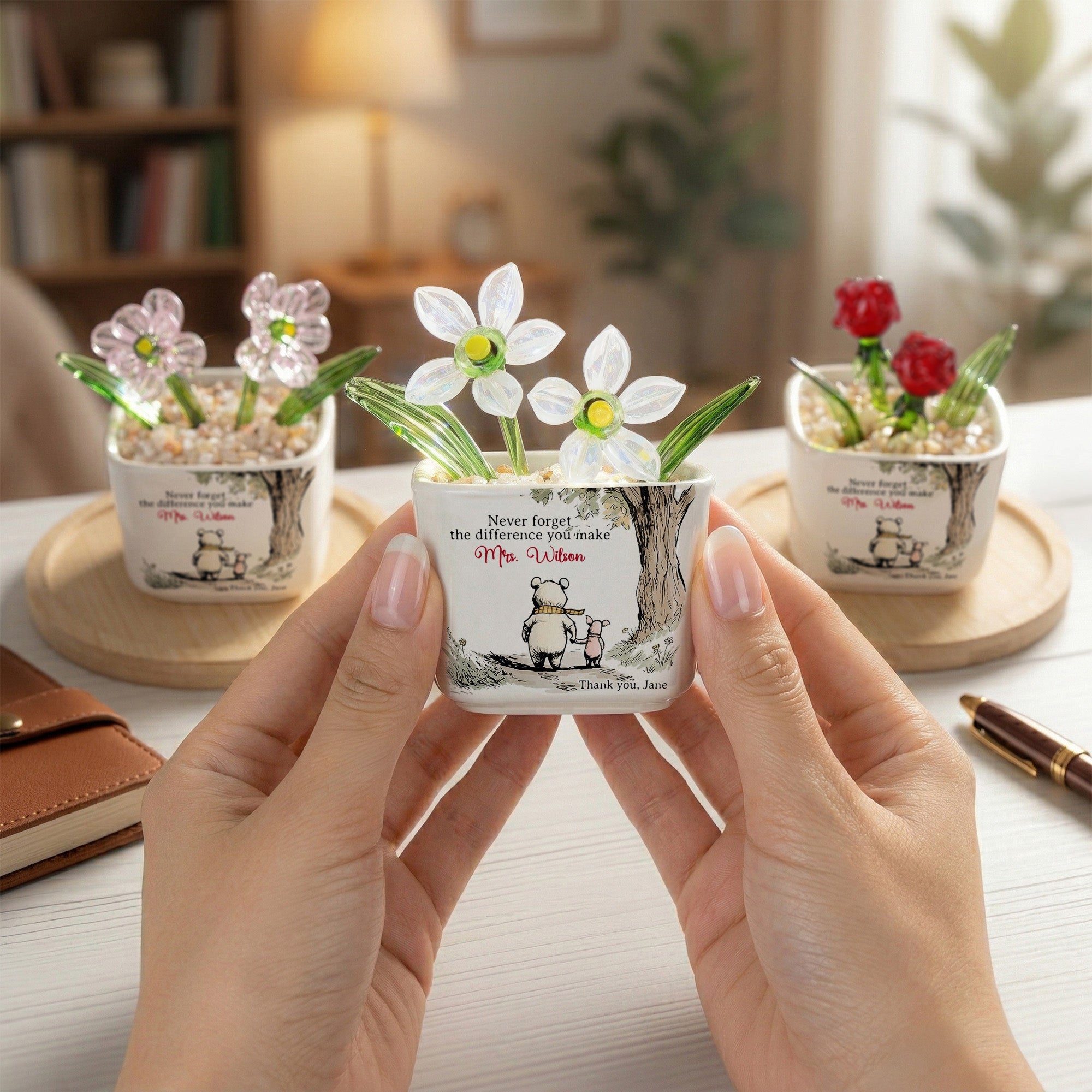 Thank You Teacher Gift, Never Forget The Difference You Make - Personalized Plant Pot