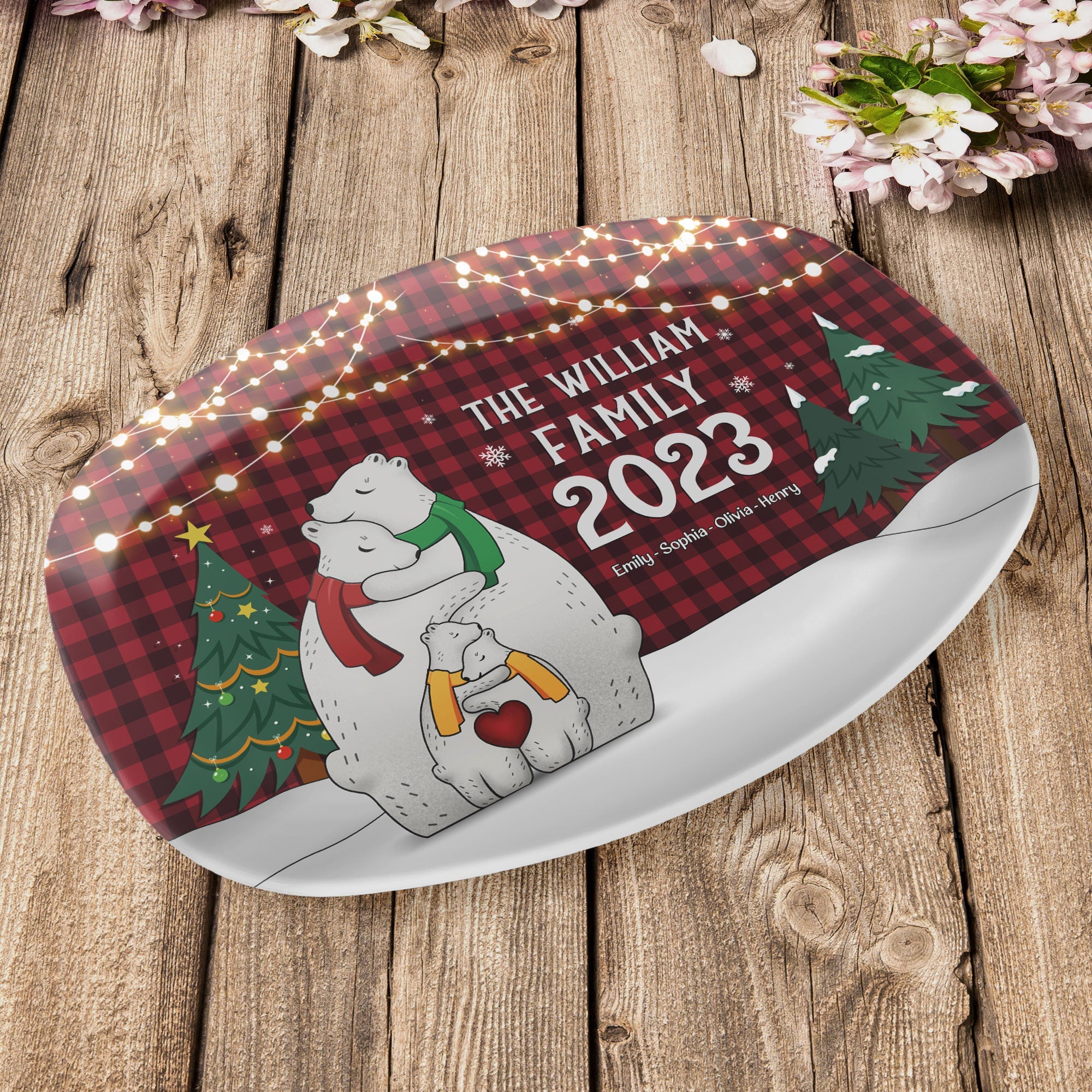 The Family Bear - Personalized Platter