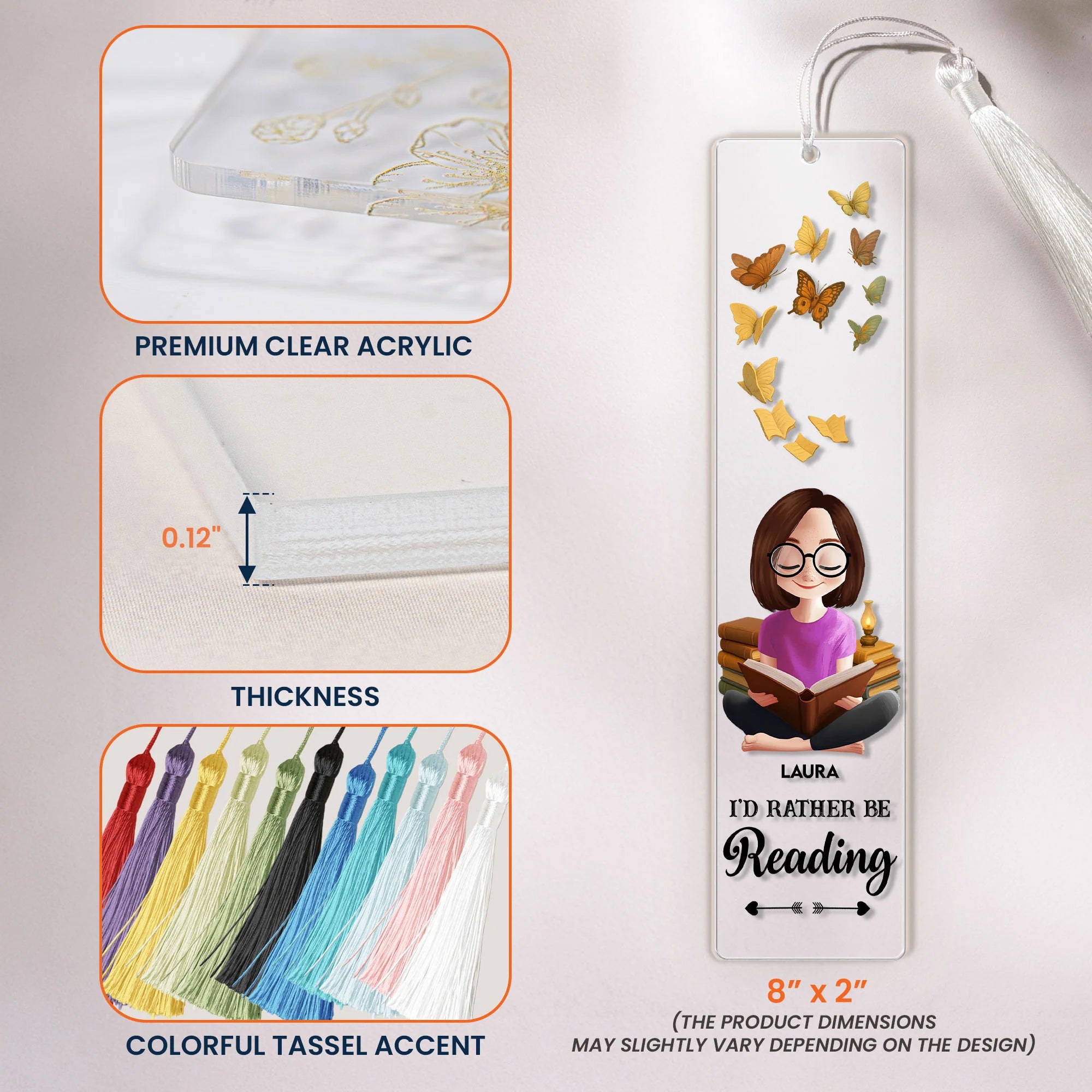 The World Belongs To Those Who Read - Custom Acrylic Bookmark