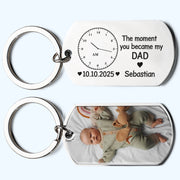 The Moment You Became My Dad Father's Day Gift For New Dad, Husband - Personalized Keychain