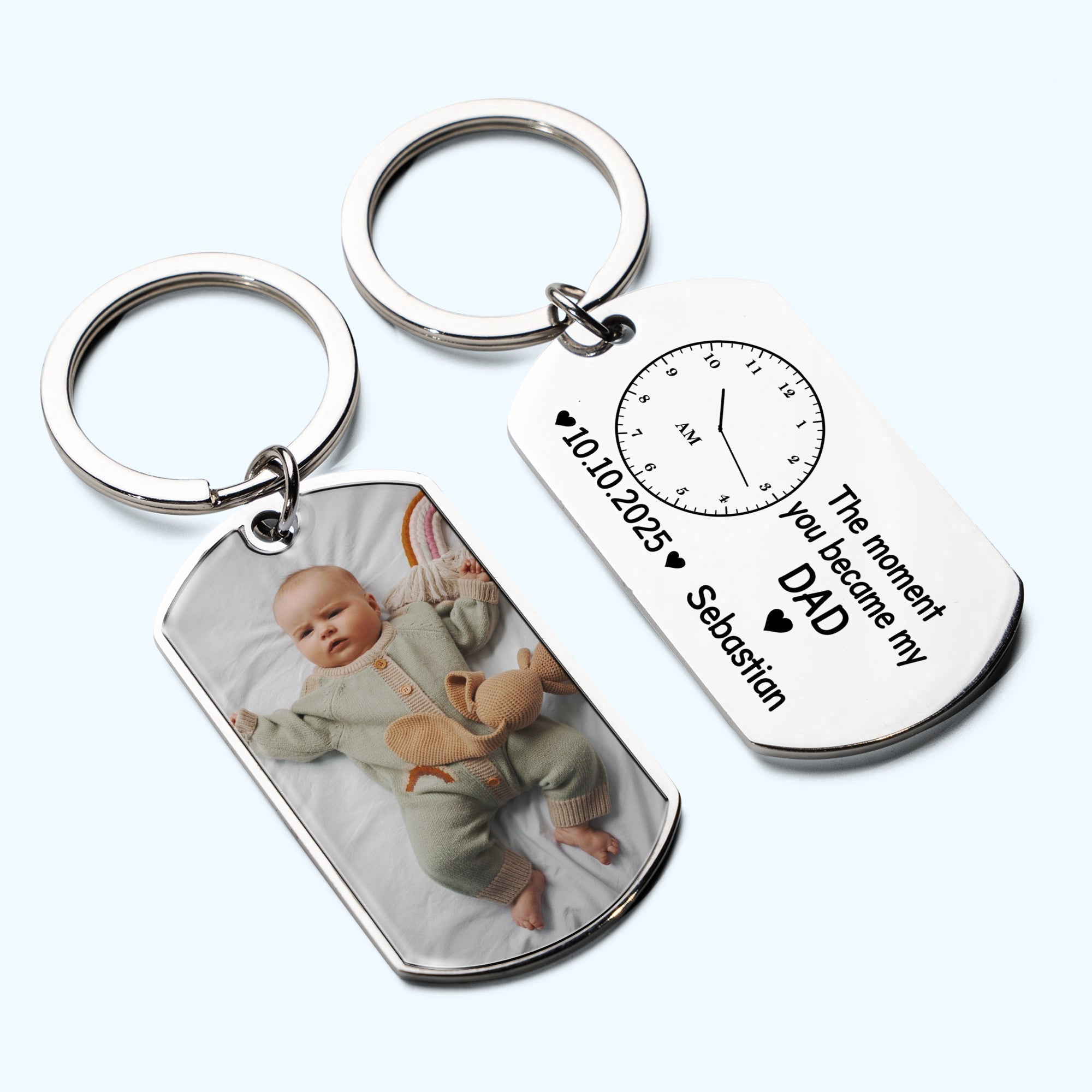 The Moment You Became My Dad Father's Day Gift For New Dad, Husband - Personalized Keychain