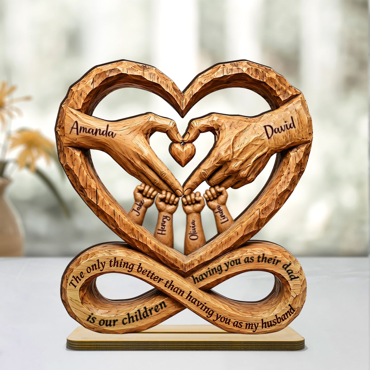 The Only Better Thing - Personalized 2-Layered Wooden Plaque -  Gift for Husband