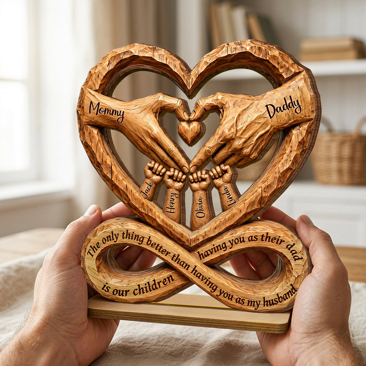 The Only Better Thing - Personalized 2-Layered Wooden Plaque -  Gift for Husband