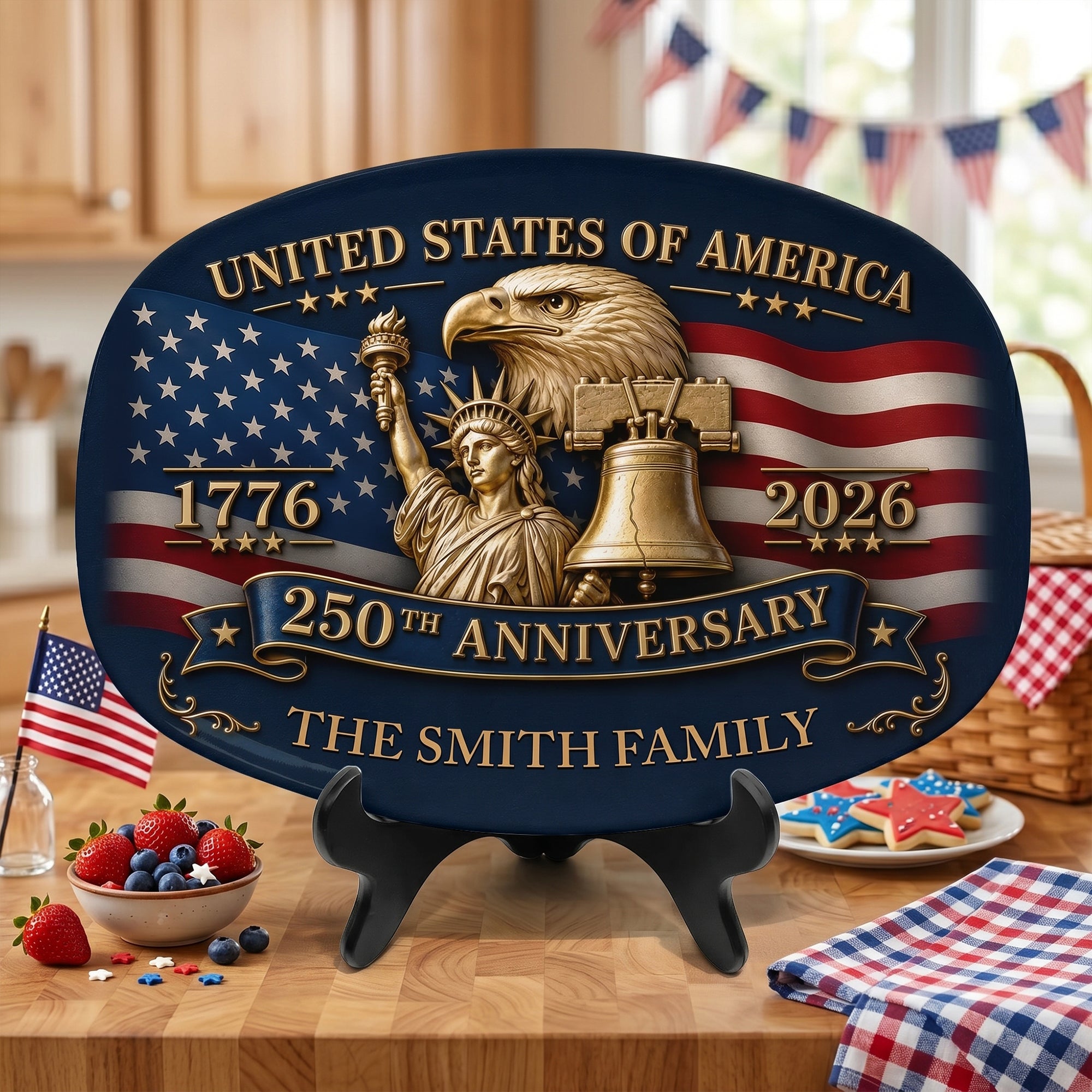 United States Of America 250Th Anniversary - Personalized Platter
