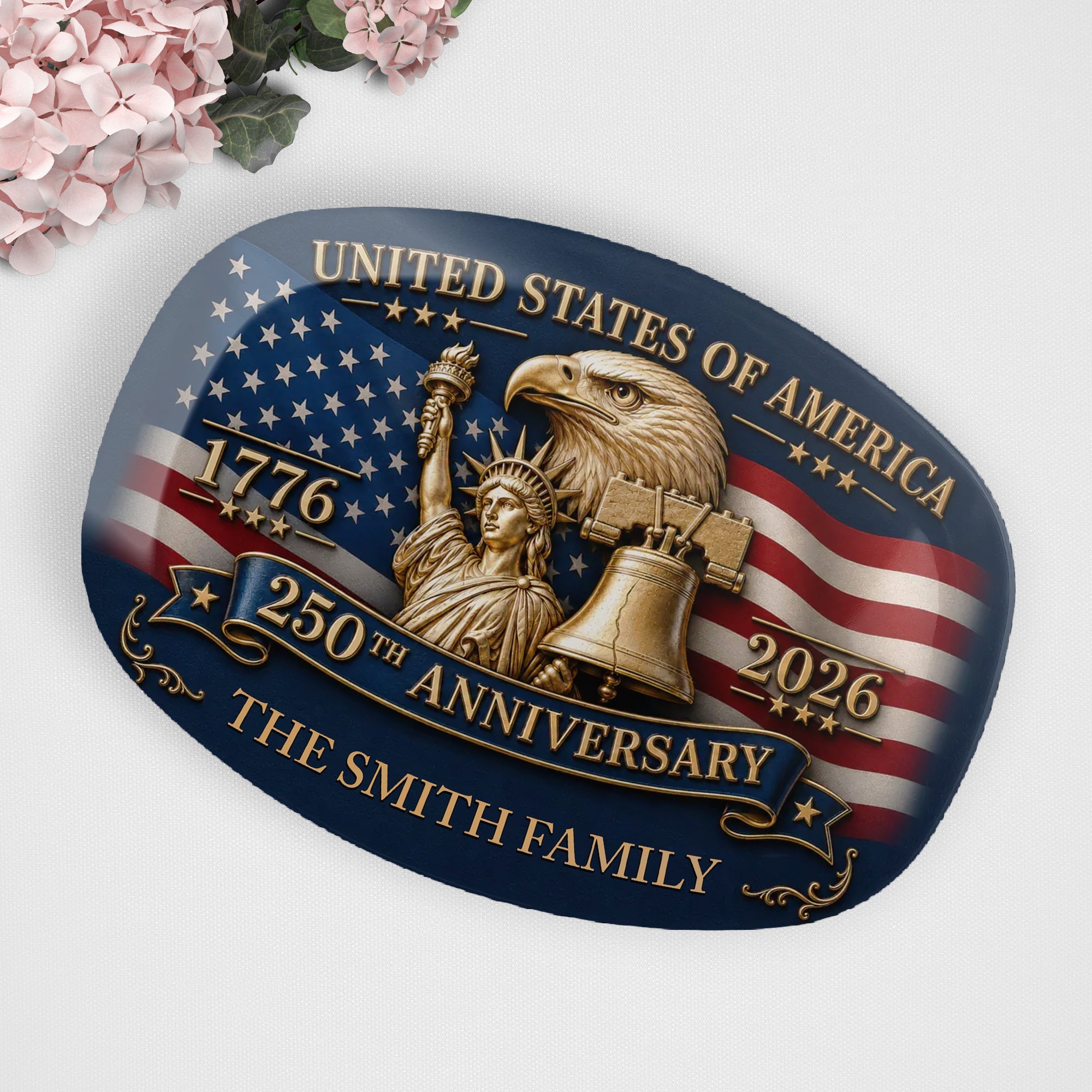 United States Of America 250Th Anniversary - Personalized Platter