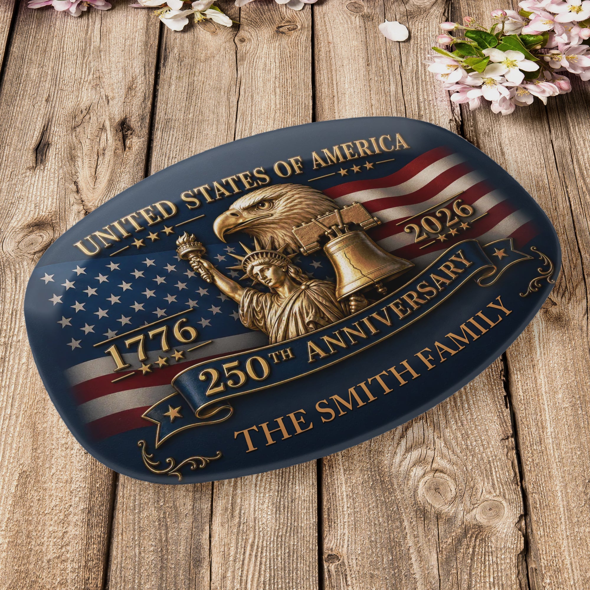 United States Of America 250Th Anniversary - Personalized Platter