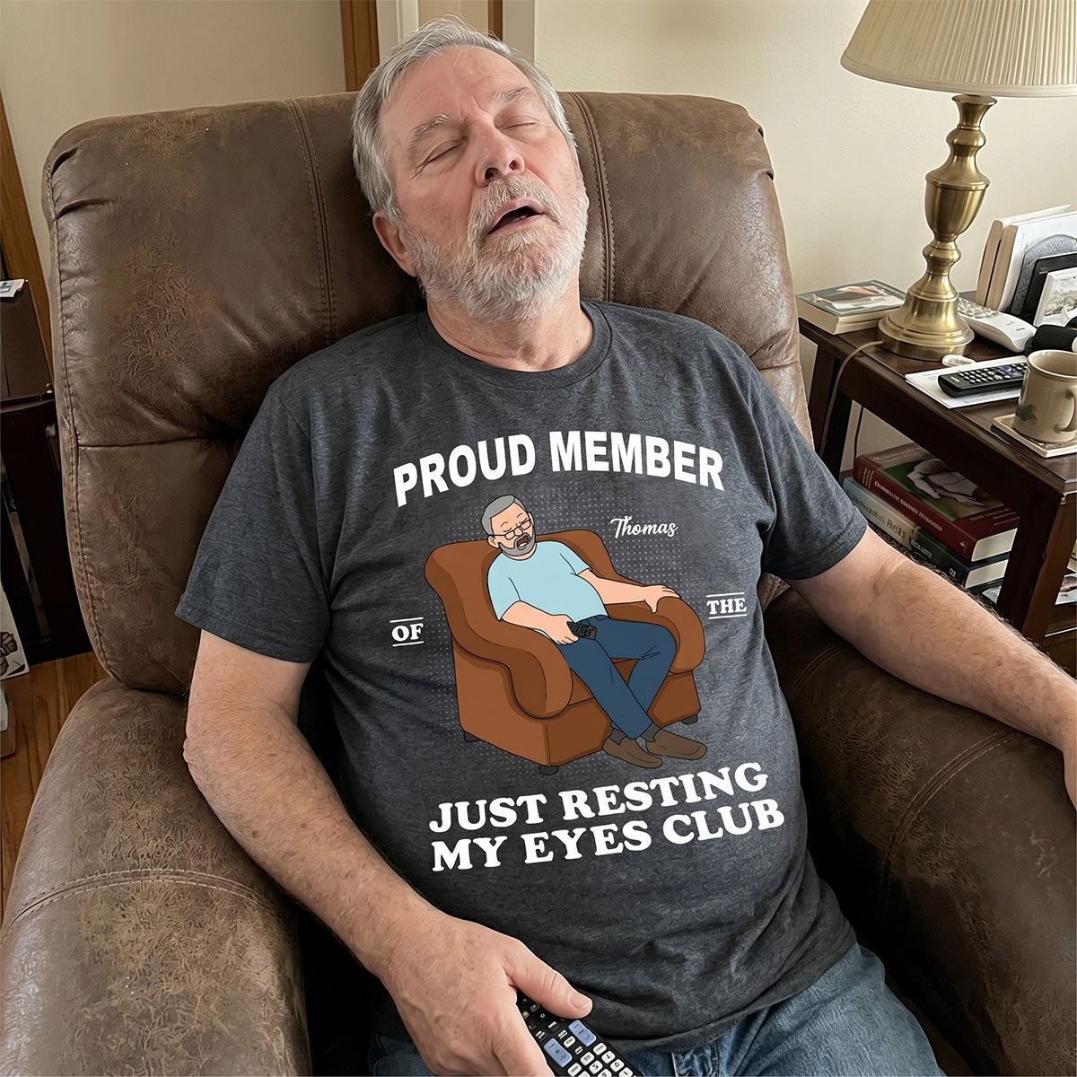 Proud Member Of Just Resting My Eyes Club - Personalized Shirt - Funny Father's Day Gift For Husband, Dad