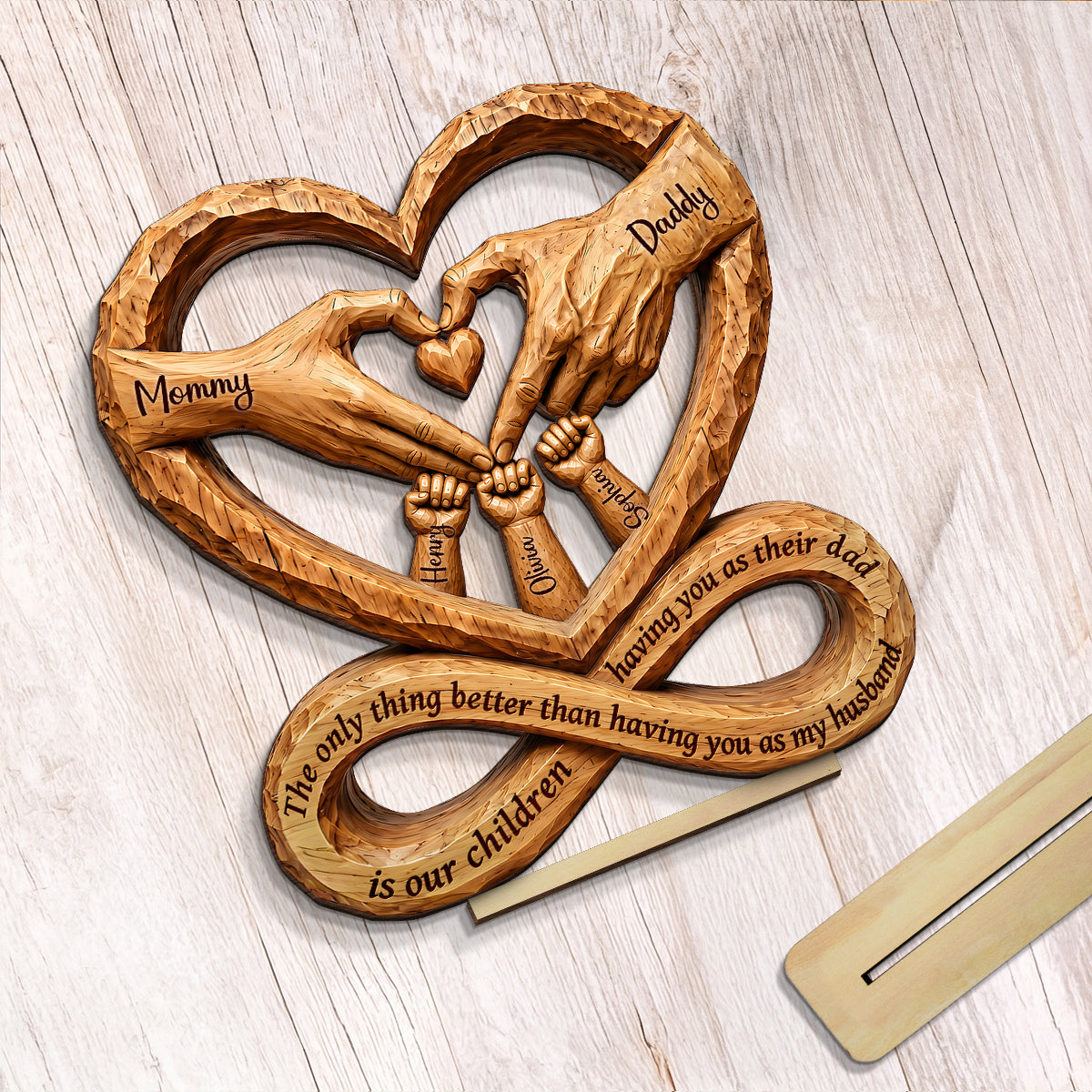 The Only Better Thing - Personalized 2-Layered Wooden Plaque -  Gift for Husband