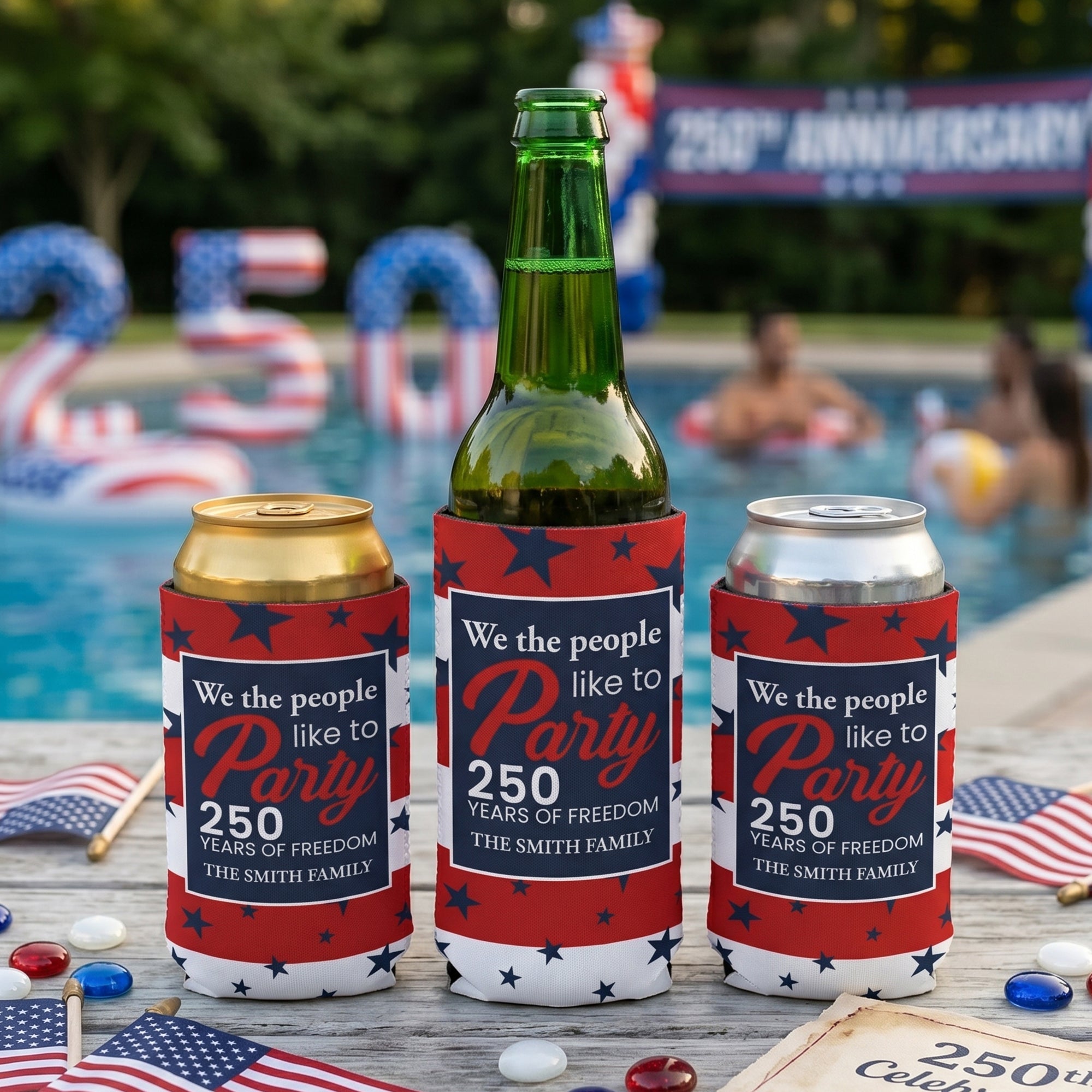 We The Peopler Like To Party - Personalized Can Cooler