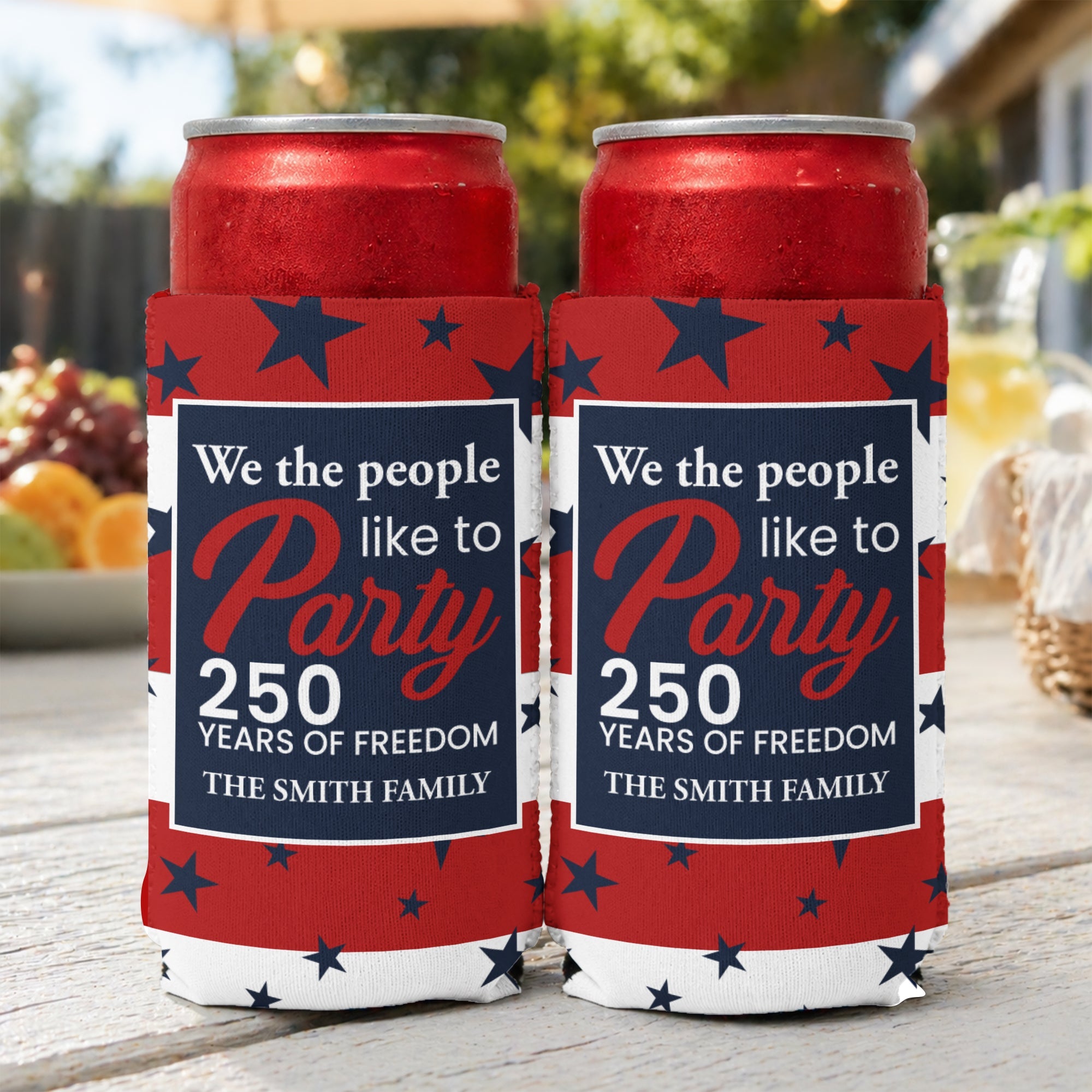 We The Peopler Like To Party - Personalized Can Cooler