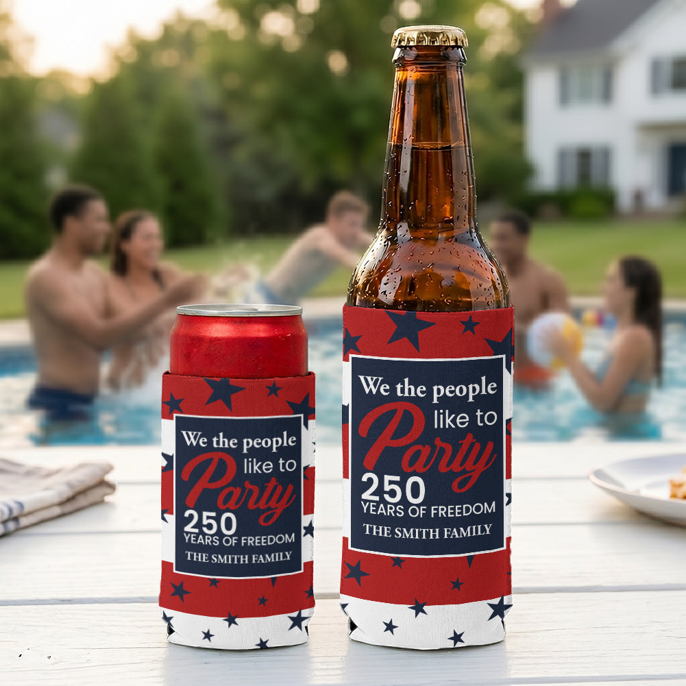 We The Peopler Like To Party - Personalized Can Cooler