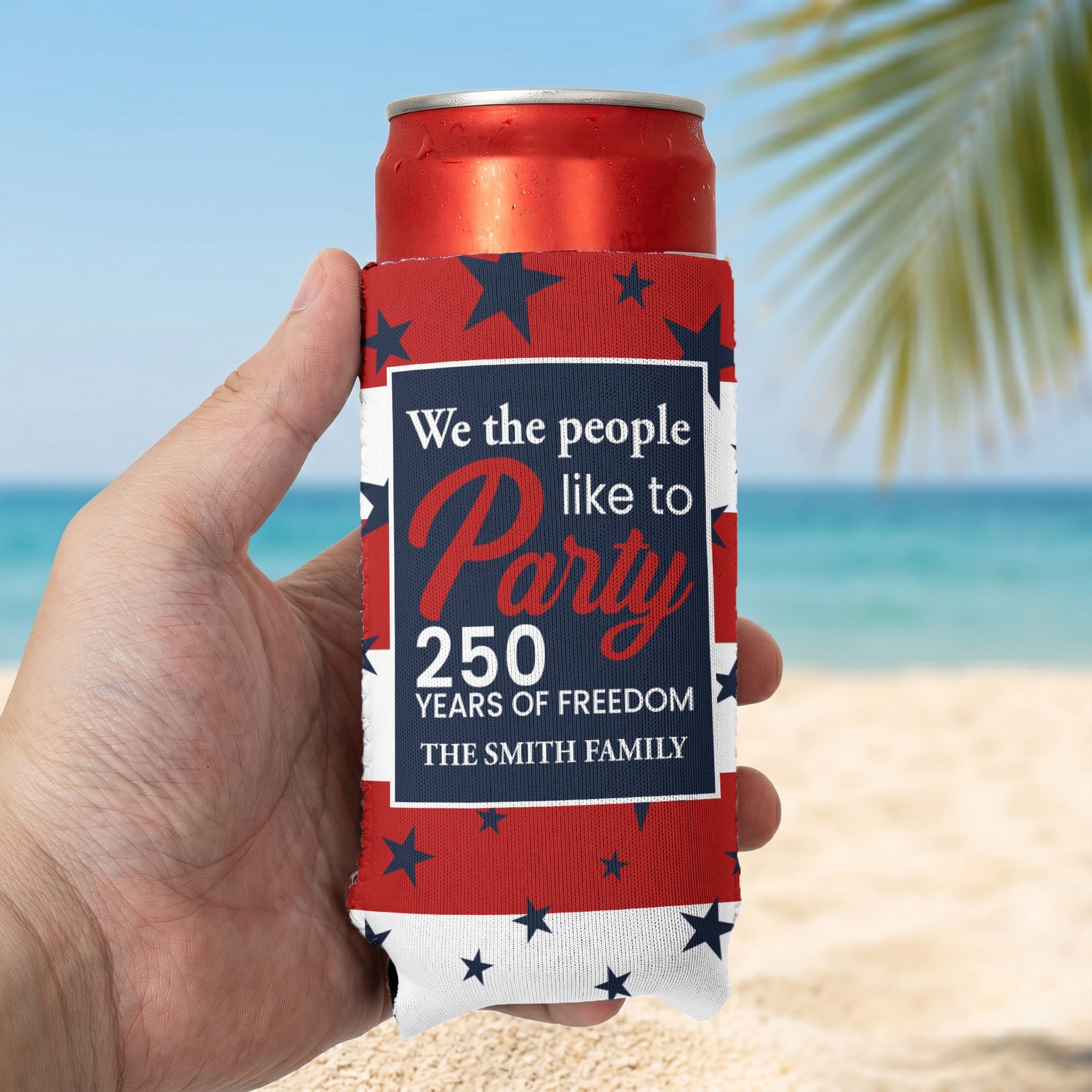 We The Peopler Like To Party - Personalized Can Cooler