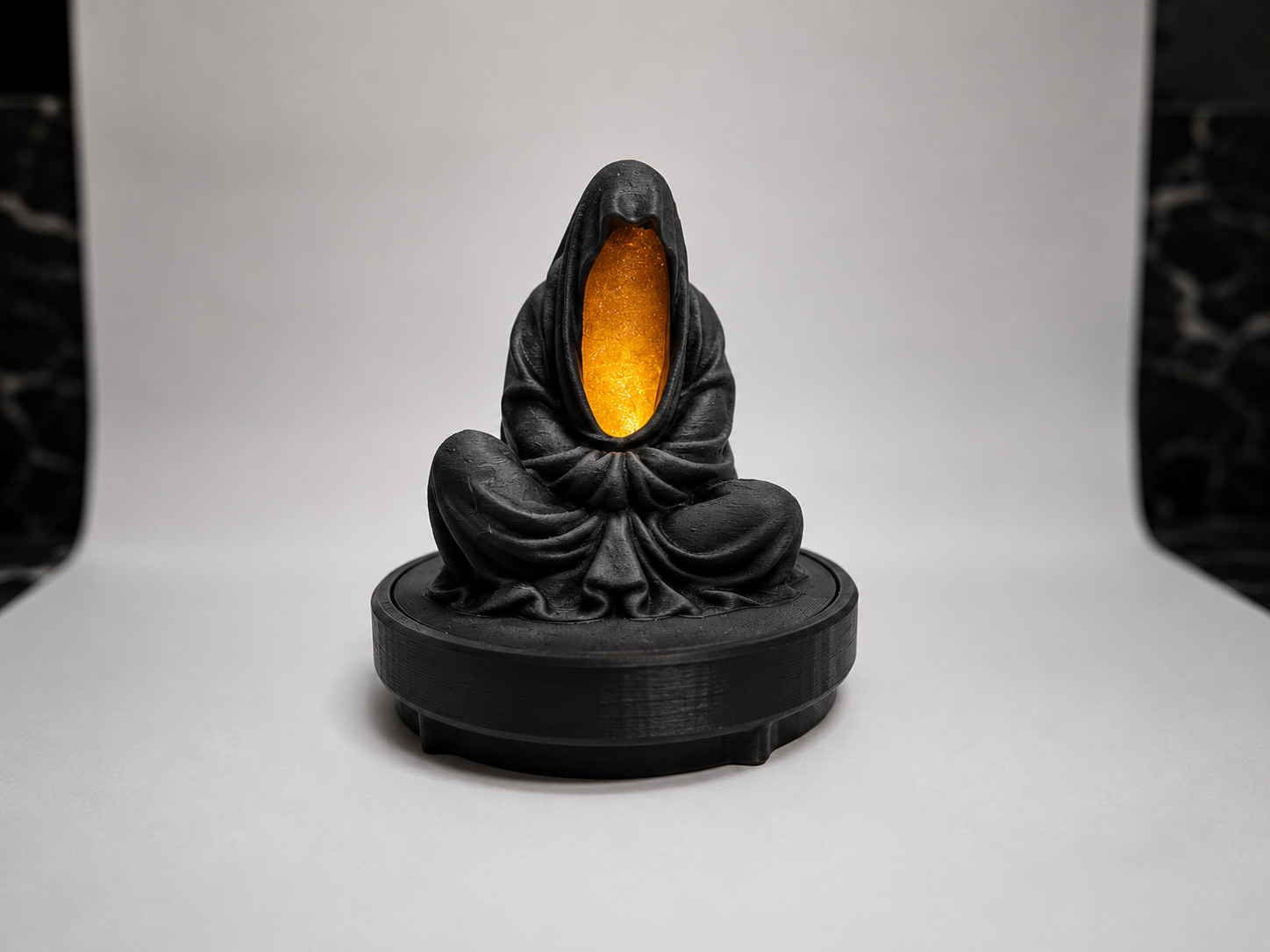 Meditating Reaper LED Candle Holder