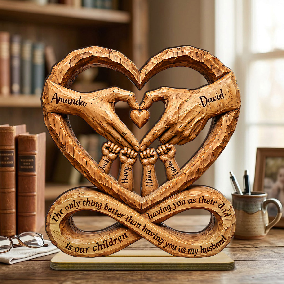 The Only Better Thing - Personalized 2-Layered Wooden Plaque -  Gift for Husband