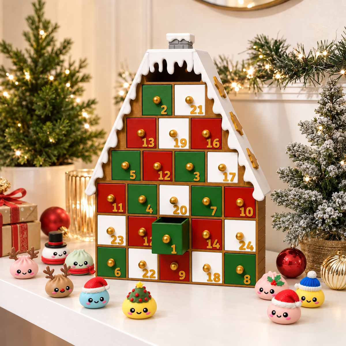 House advent calendar countdown to Christmas