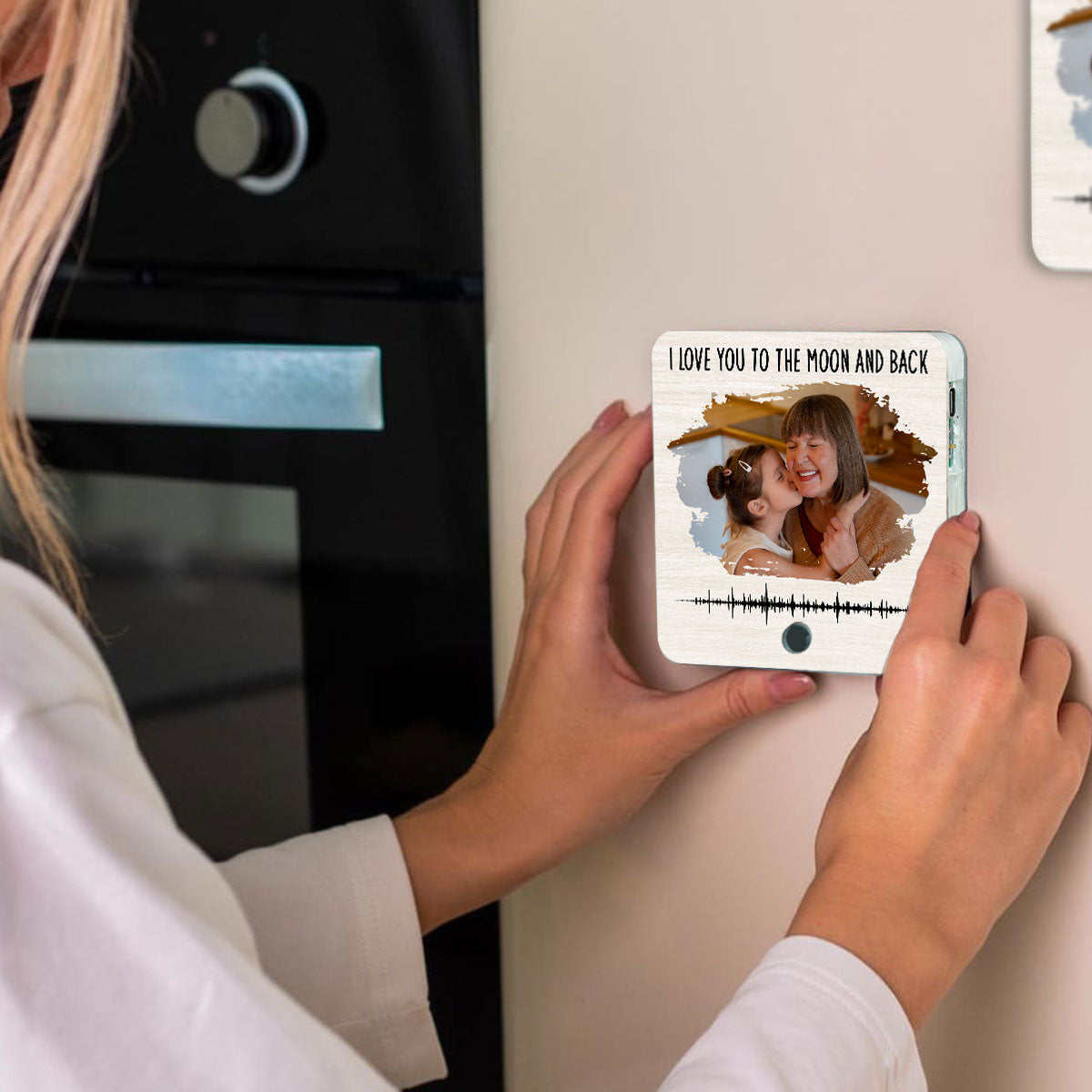 Voice Recording Memo Unique Keepsake For Mom Grandma Personalized Music Fridge Magnet, Gift