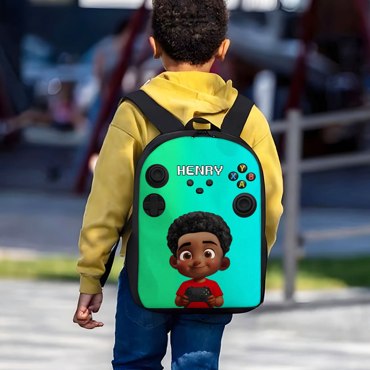 Gamer Design for Boys Girls - Personalized Backpack - Back to School Backpack for Kids