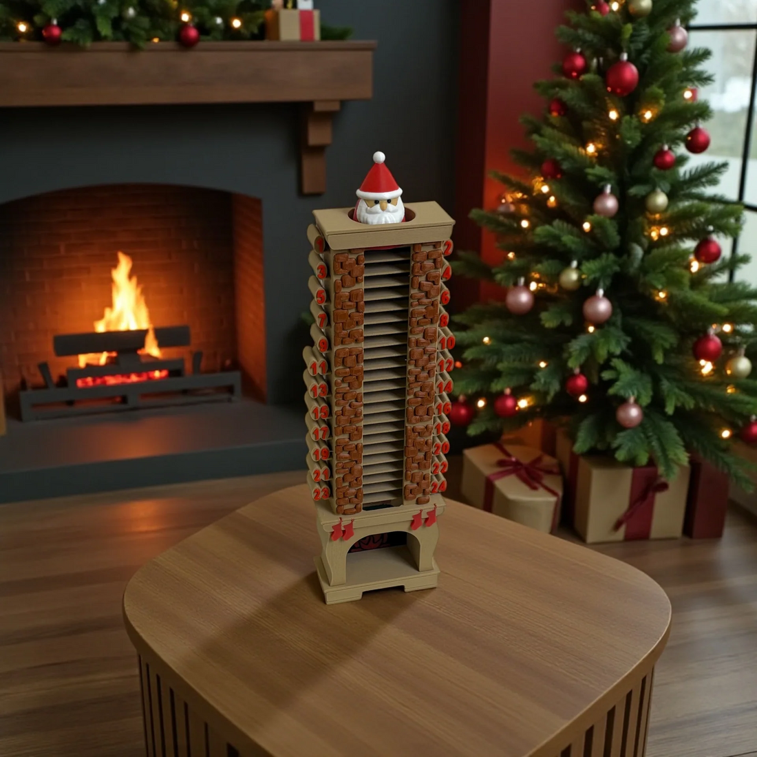 🎄 Santa Chimney Christmas Countdown – 24-Day Interactive Christmas Decoration