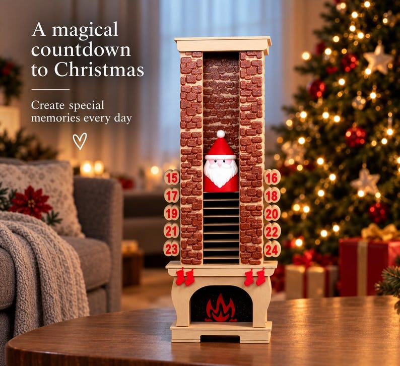 🎄 Santa Chimney Christmas Countdown – 24-Day Interactive Christmas Decoration