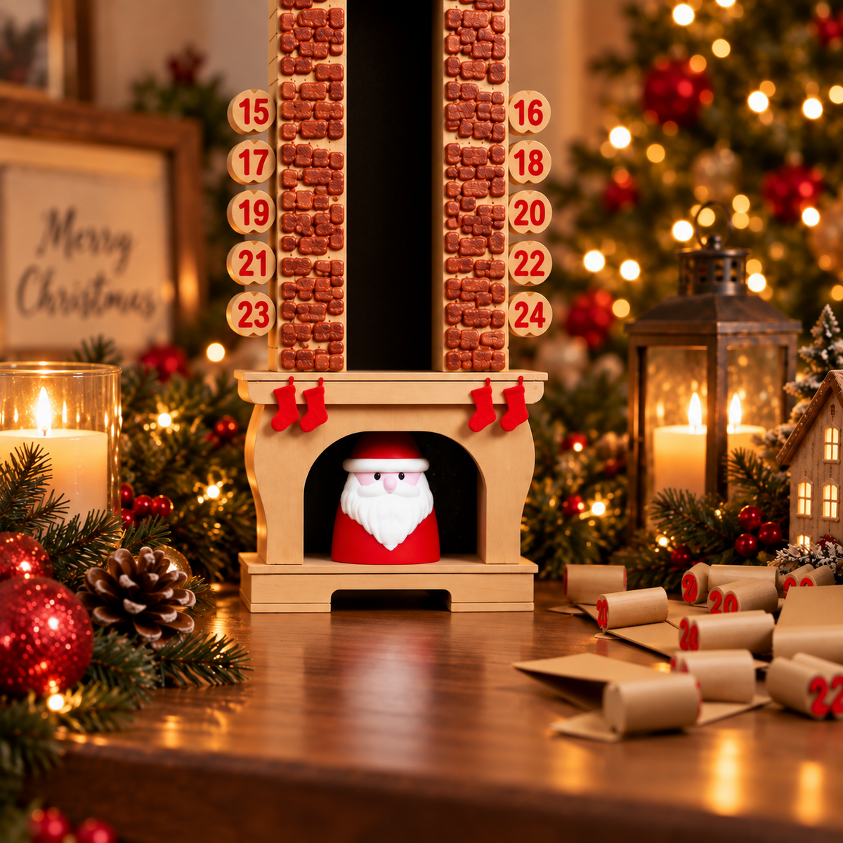 🎄 Santa Chimney Christmas Countdown – 24-Day Interactive Christmas Decoration