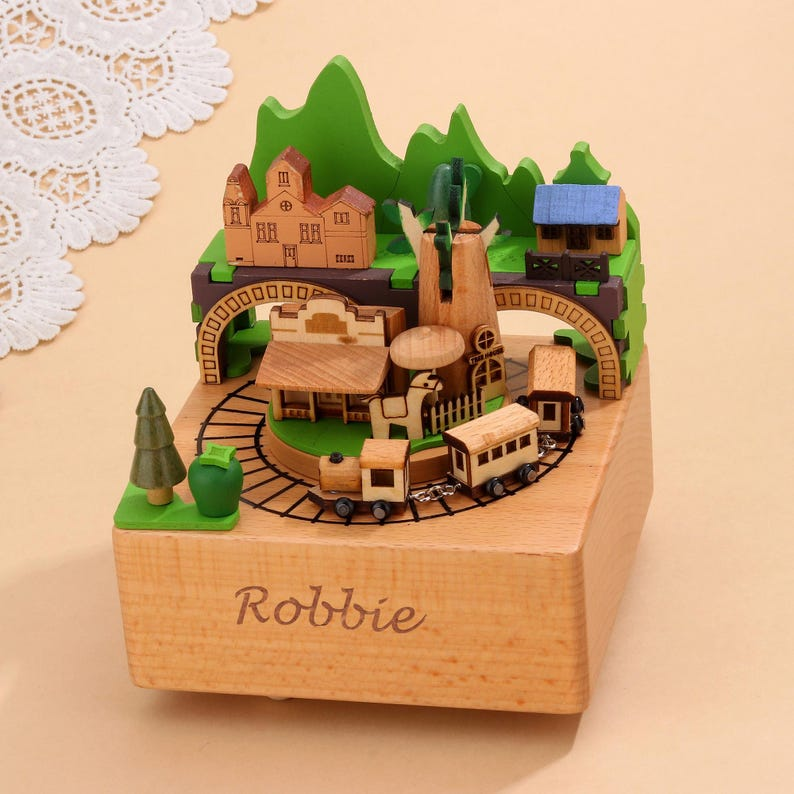 Personalized Wooden Ferris Wheel Music Box