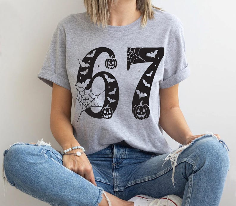 Funny 67 Halloween Costume Shirt: Matching T-Shirt,Trendy Tiktok Halloween Costume, 6 7 Trend