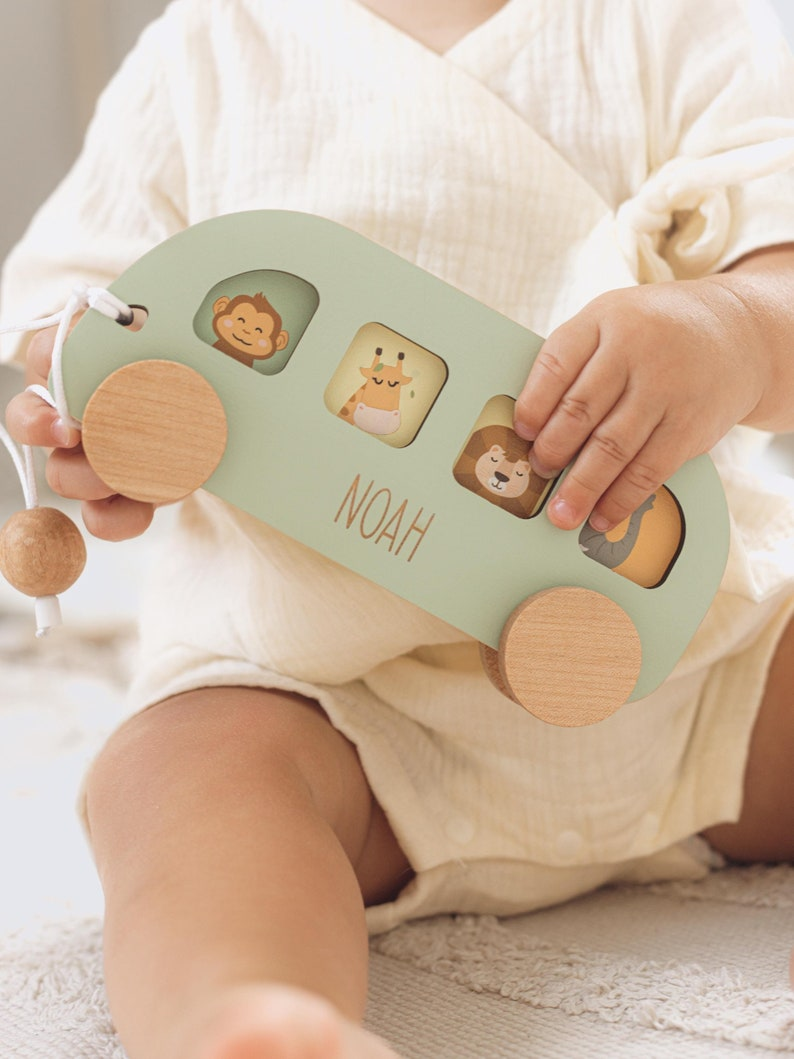 Personalized Wooden Bus