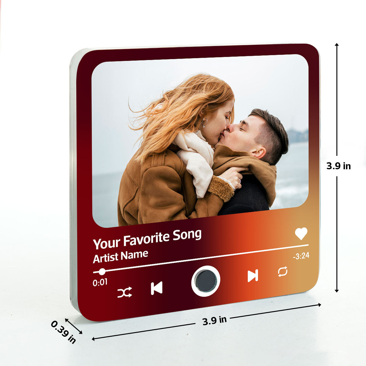 Couple Photo Favorite Song Personalized Music Fridge Magnet, Heartfelt  Gift For Couple, For Him, For Her, Boyfriend, Girlfriend, Husband, Wife
