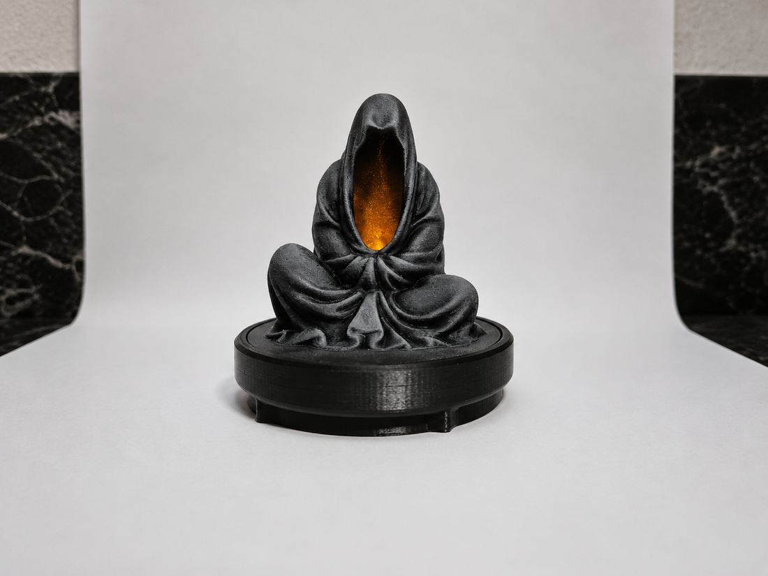Meditating Reaper LED Candle Holder