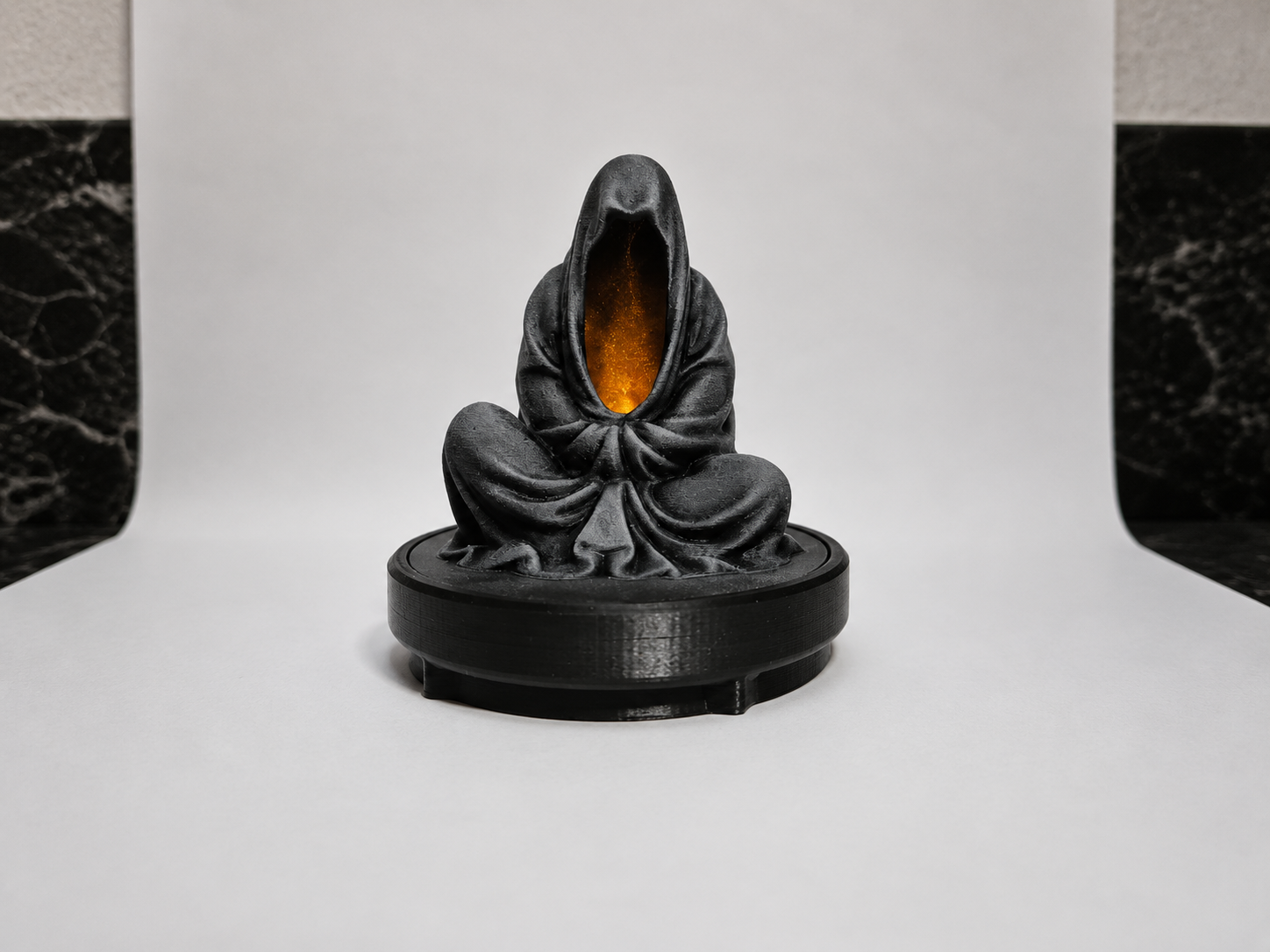 Meditating Reaper LED Candle Holder