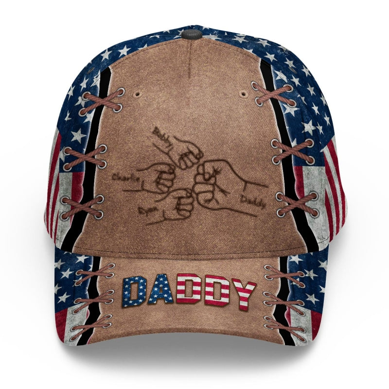 Nation Flag Dad Fist Bump Personalized Classic Cap