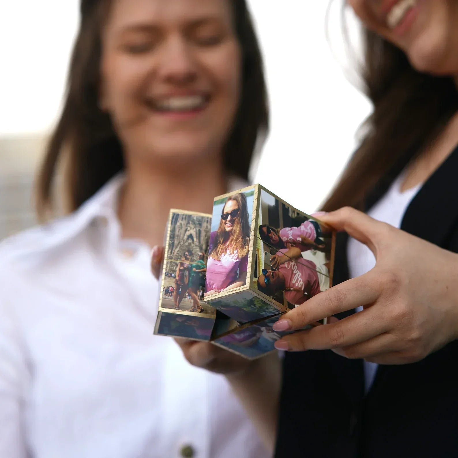 Custom Photo Cube, Photo Cube Album, Wooden and personalized, gift for him her
