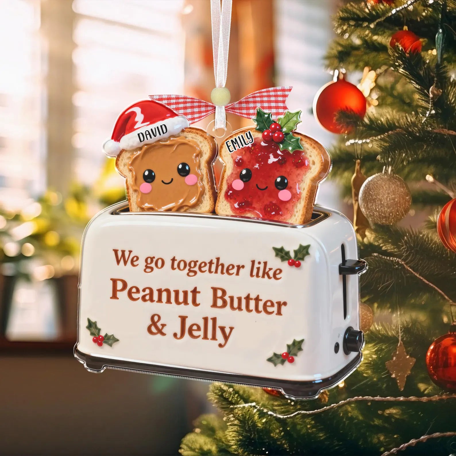 Personalized Couple Christmas Ornament 2025, Peanut Butter And Jelly Ornament, Gifts For Boyfriend Girlfriend